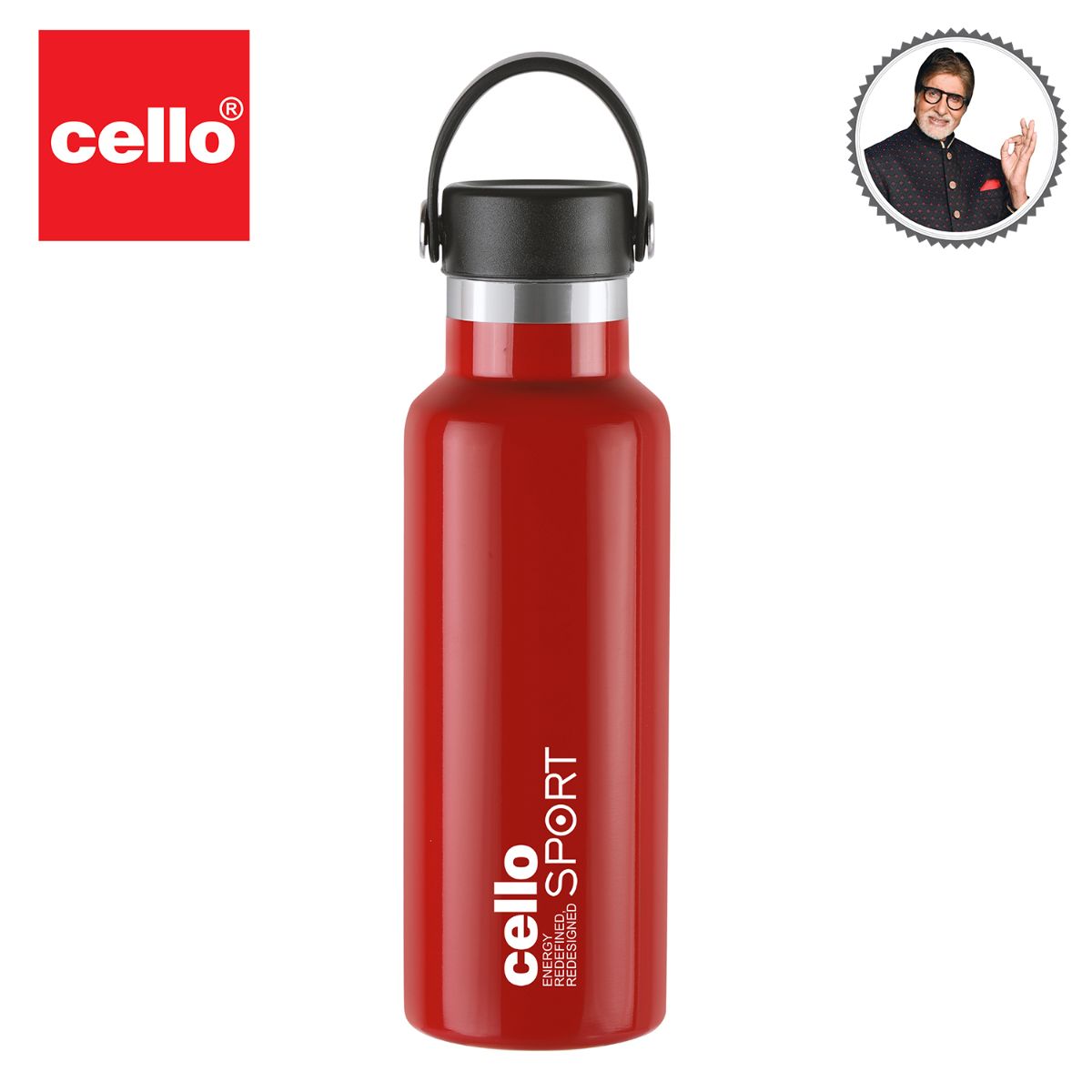 Cello Aqua Bliss Flask, Vacusteel Water Bottle, 600ml - view 31