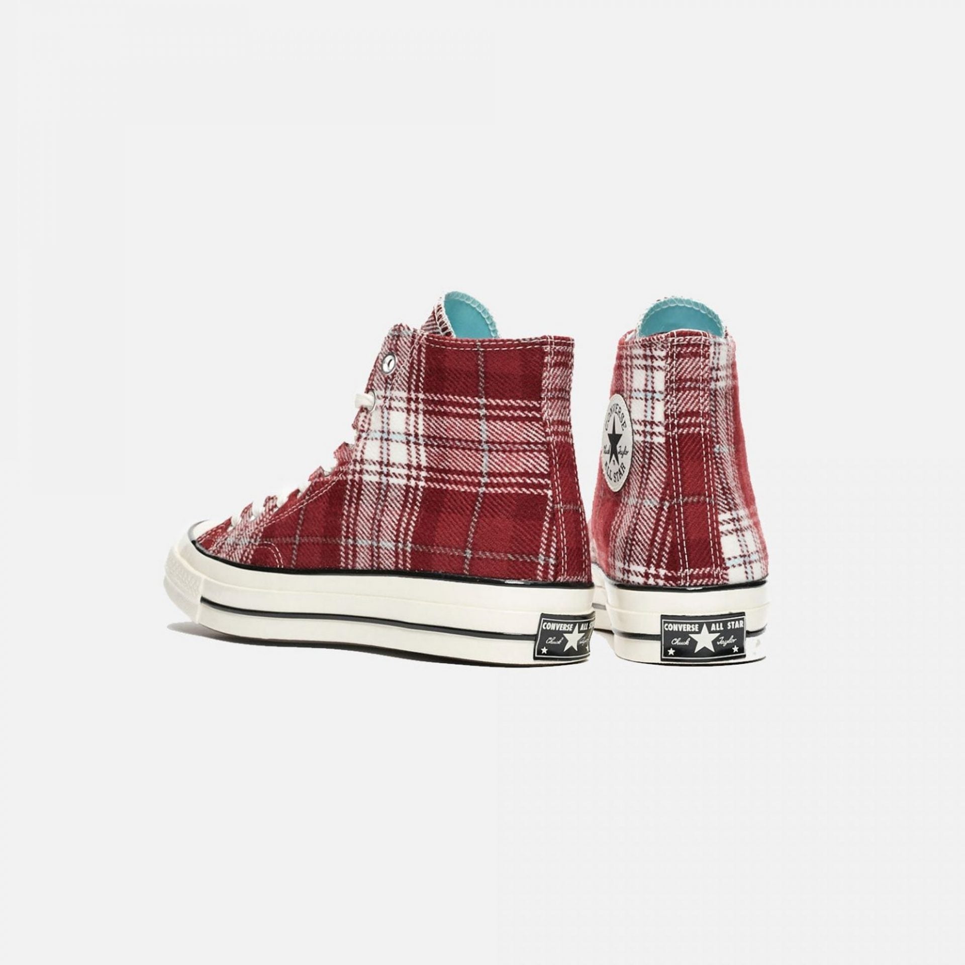 Converse | CHUCK TAYLOR 70 ELEVATED PLAID HI DARK BURGUNDY - view 2