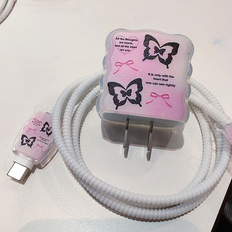 Peeperly Elegant Butterfly Bliss Charger Protector Kit - view 4