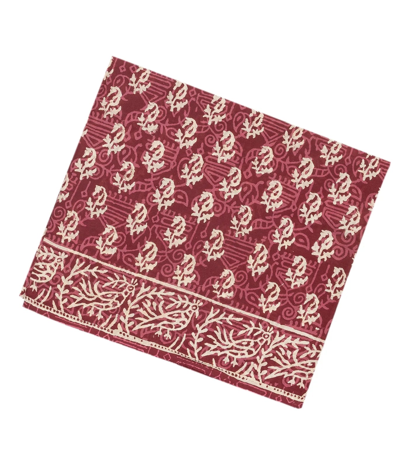 RmKV Dark Brown Woven Jaipur Cotton Saree Printed With Floral Motifs