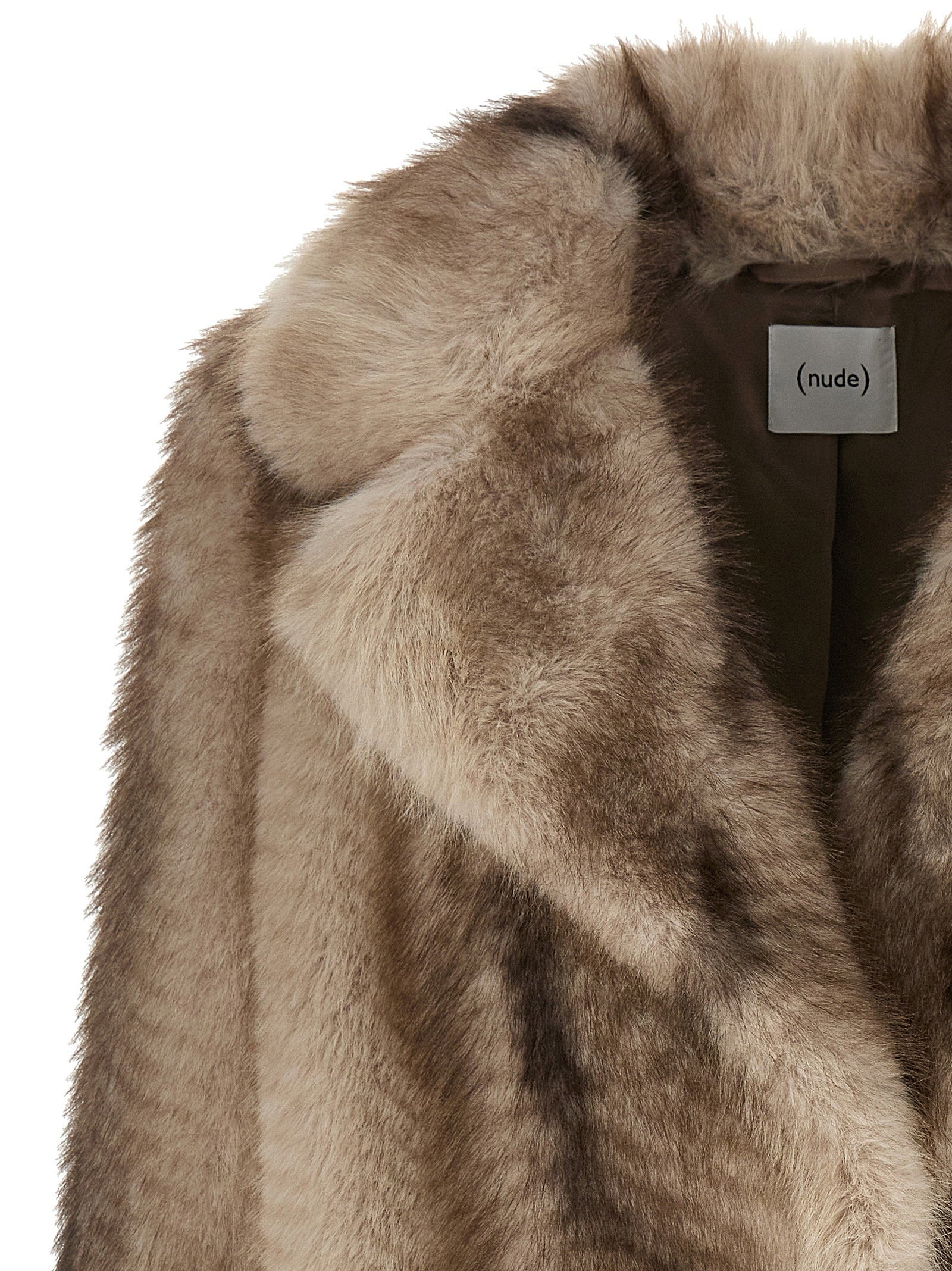 Nude Faux Fur Jacket - view 3