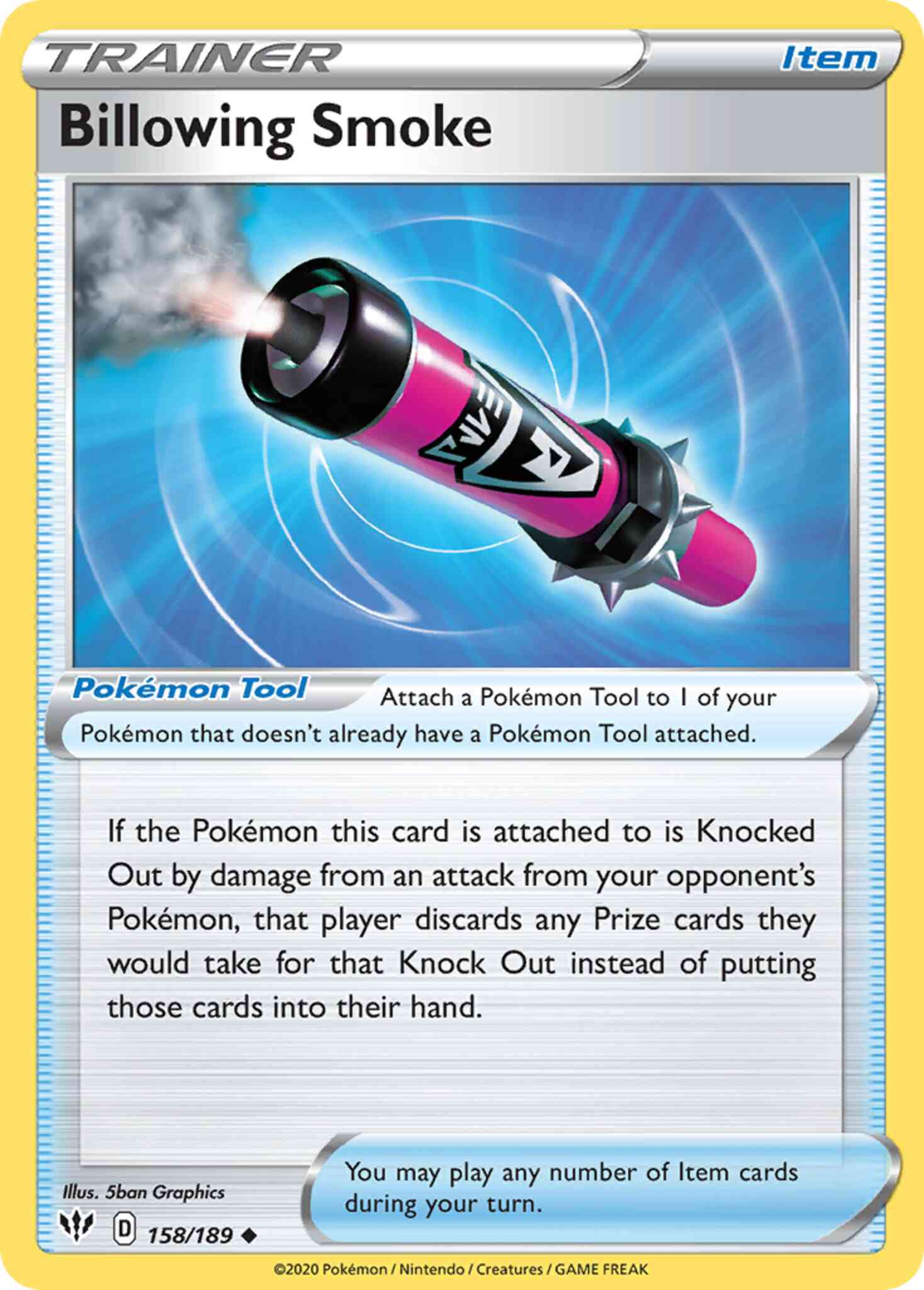 Uncommon swsh3-158 reverse – Pokémon Billowing Smoke - 158/189 - Uncommon [swsh3-158] [Reverse Holo]