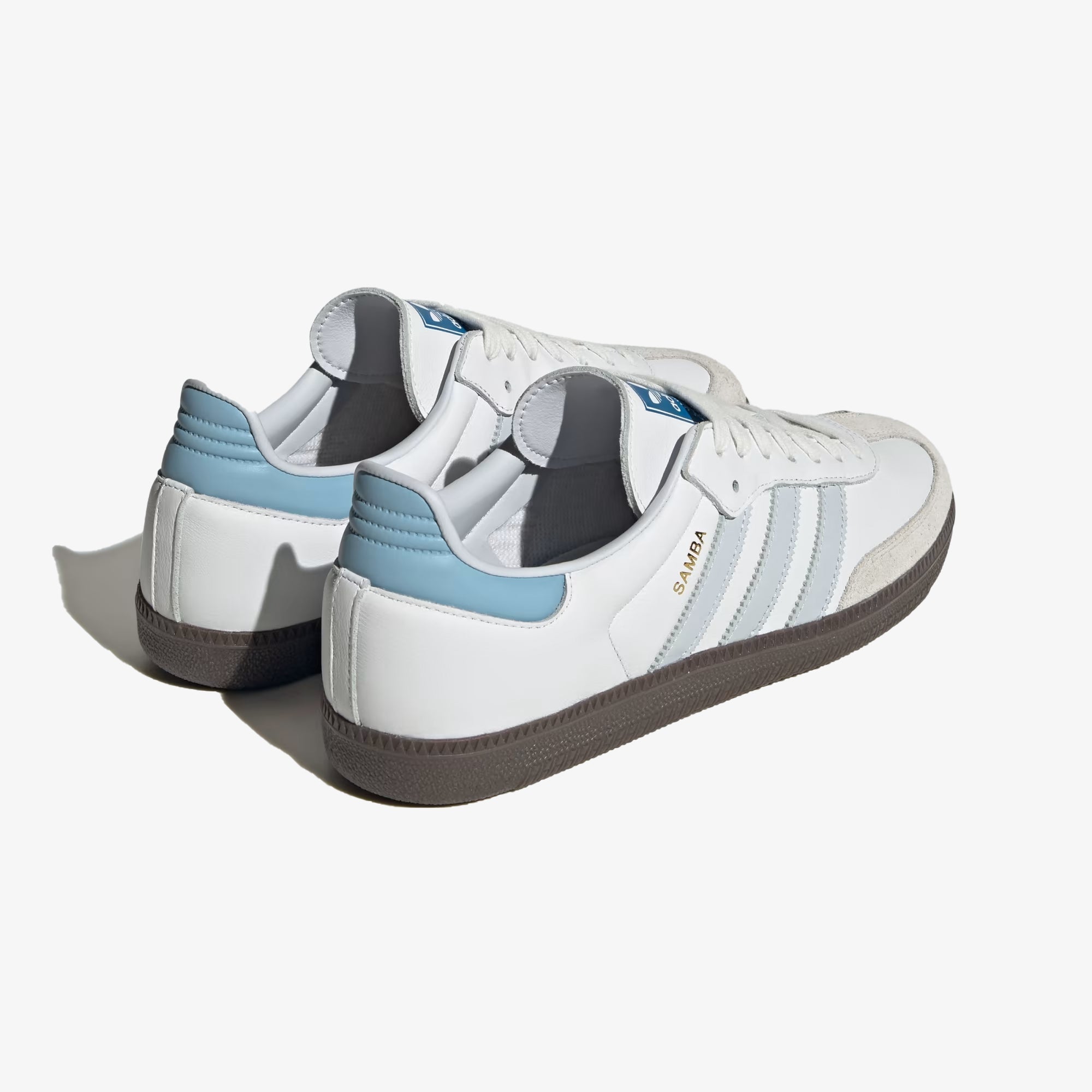 Adidas Originals | SAMBA OG { CORE WHITE/HALO BLUE/GUM - view 2