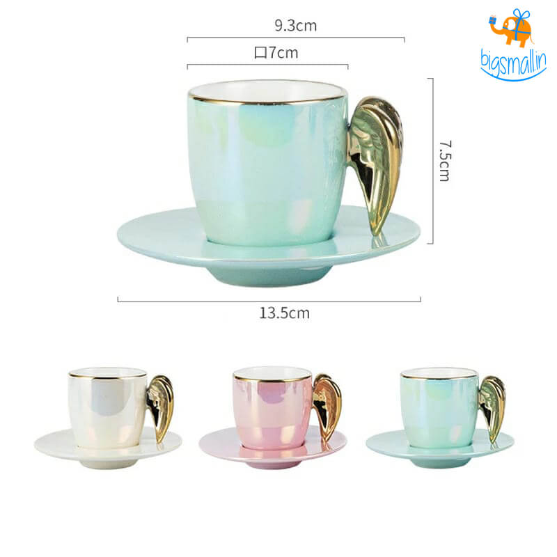 Bigsmall_hmk 3D Angel Wings Mug with Saucer - view 9