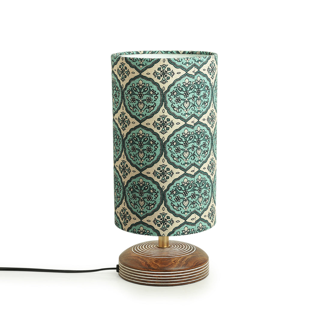 EXCLUSIVELANE 'Paisley-Carved' Table Lamp In Mango Wood (14 Inch) - view 3