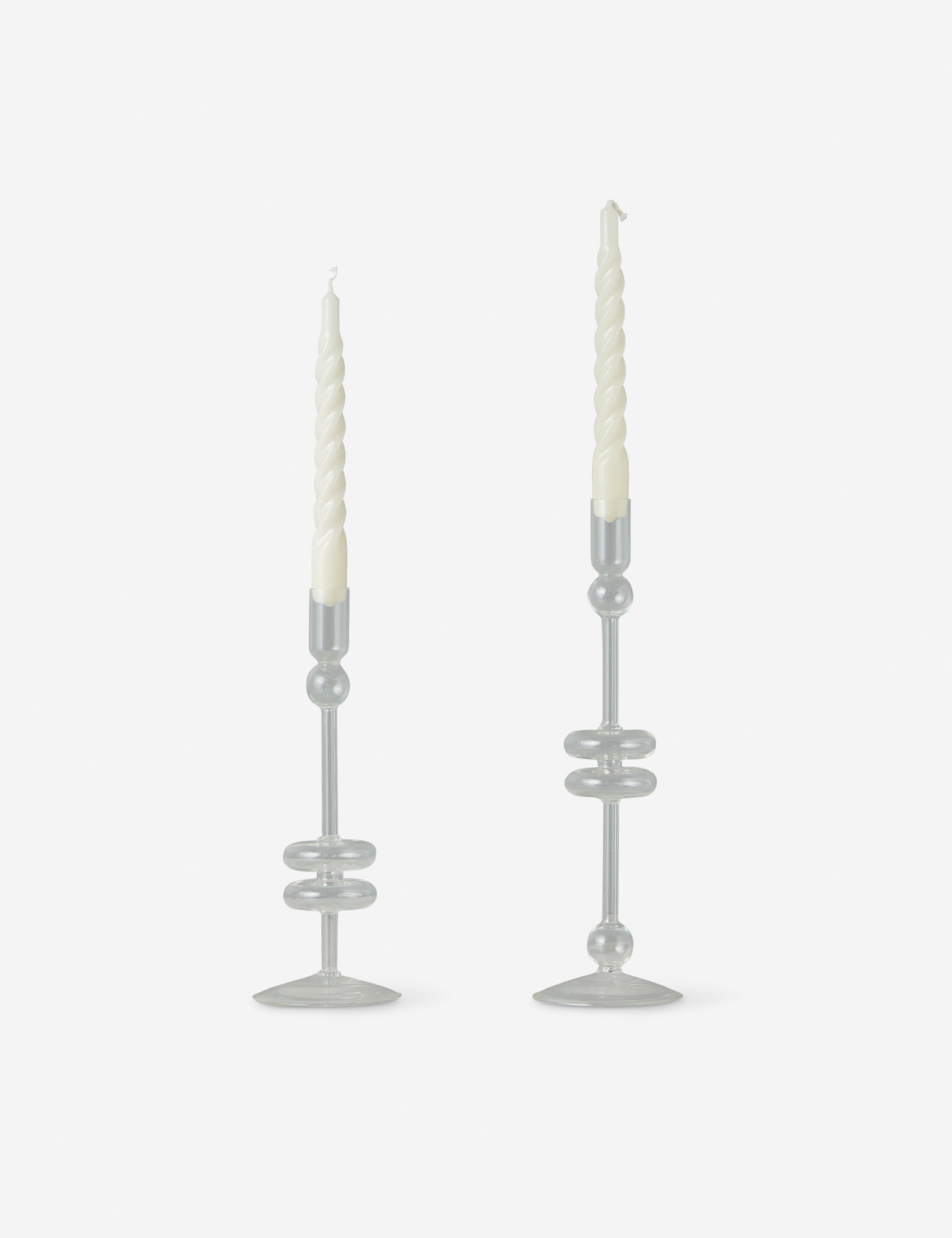 Lulu and Georgia Glass Candlestick Pair (Set of 2) by etúHOME - view 16