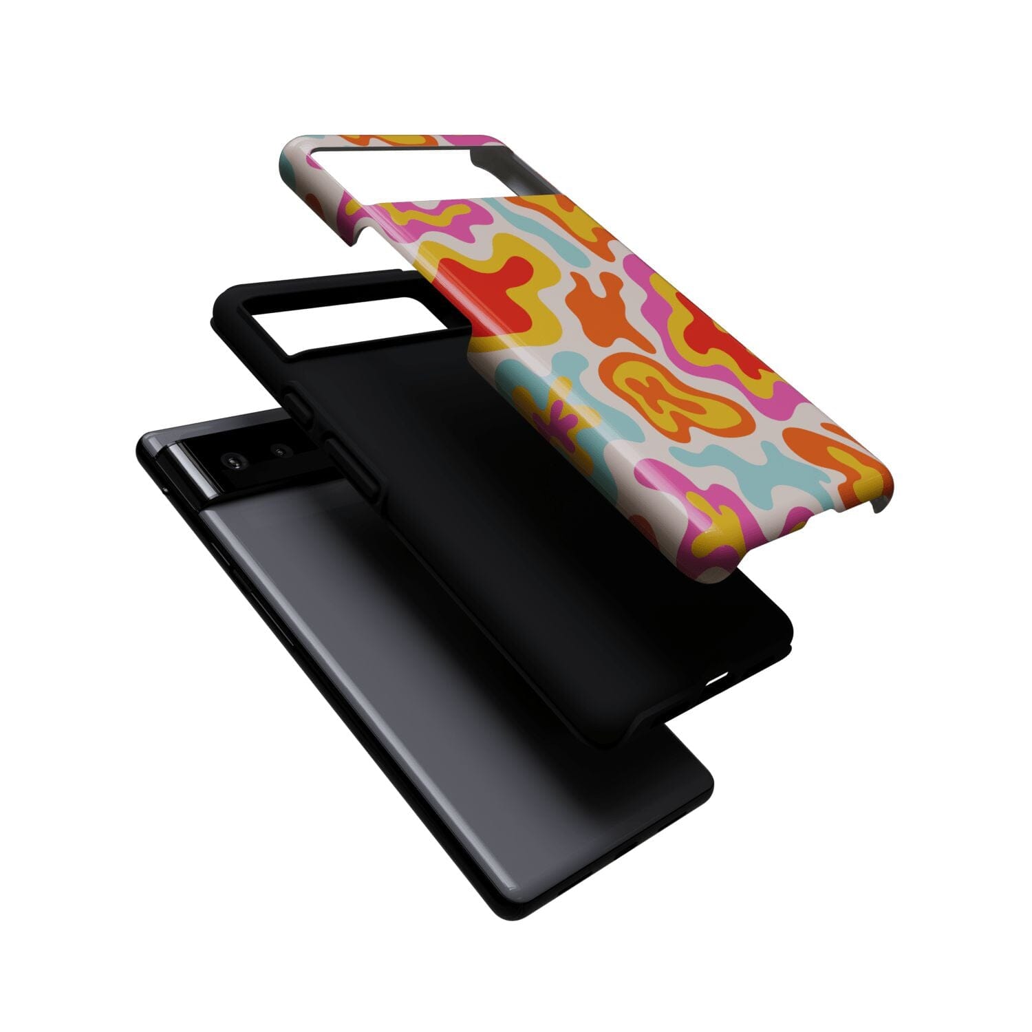 Casetry Tropical Color Splash | Abstract Retro Google Pixel Case - view 3