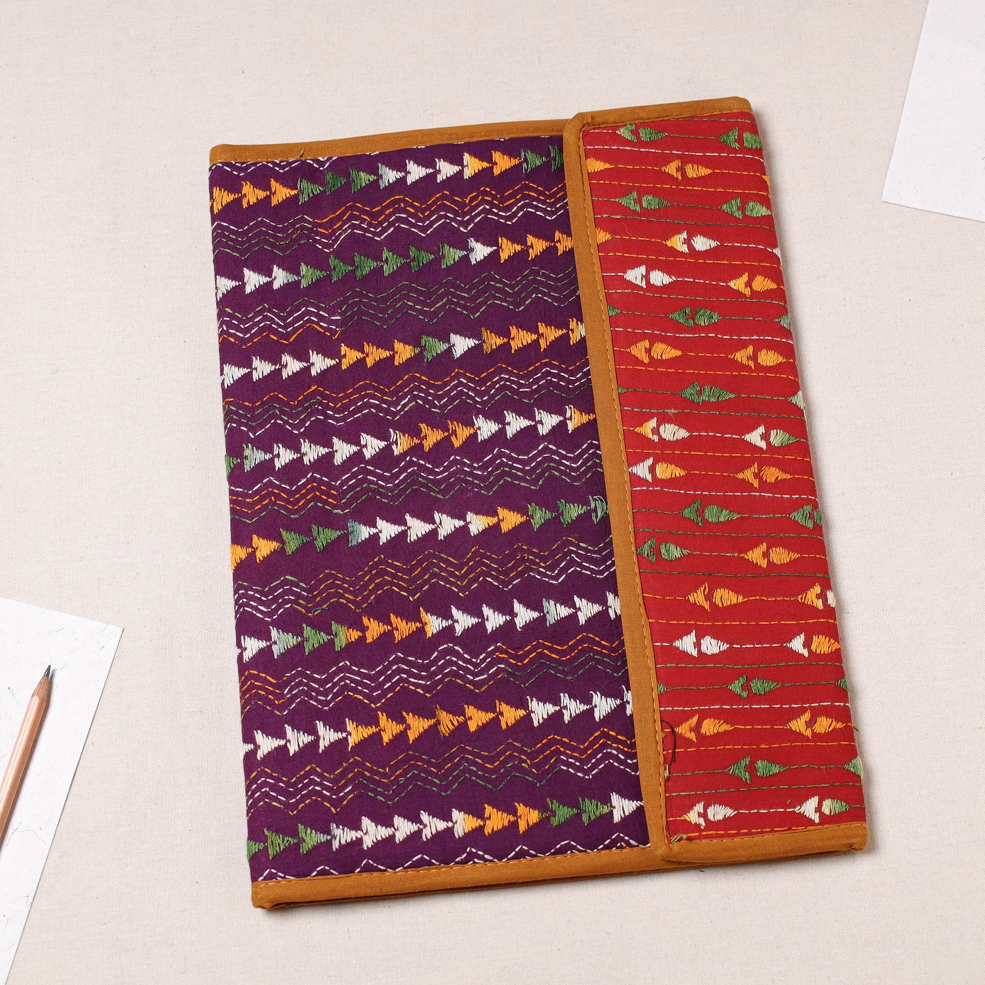 ASALKAAR Bengal Kantha Work Handcrafted File Folder
