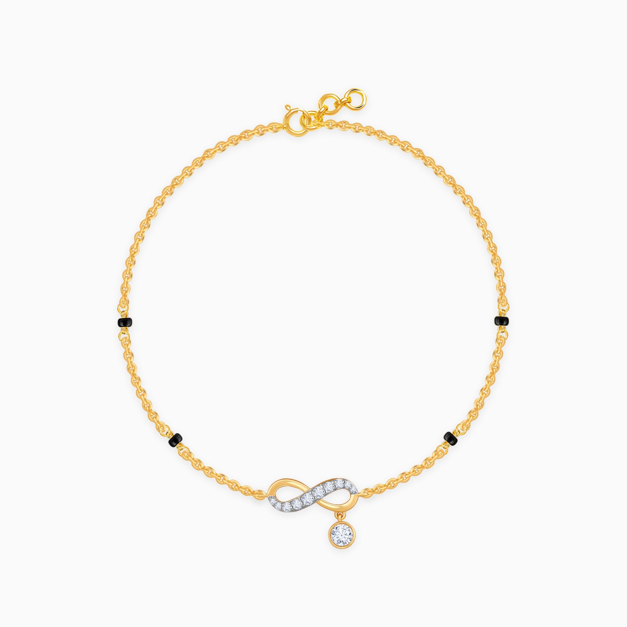 GIVA Jewellery Gold Nitya Diamond Mangalsutra Bracelet