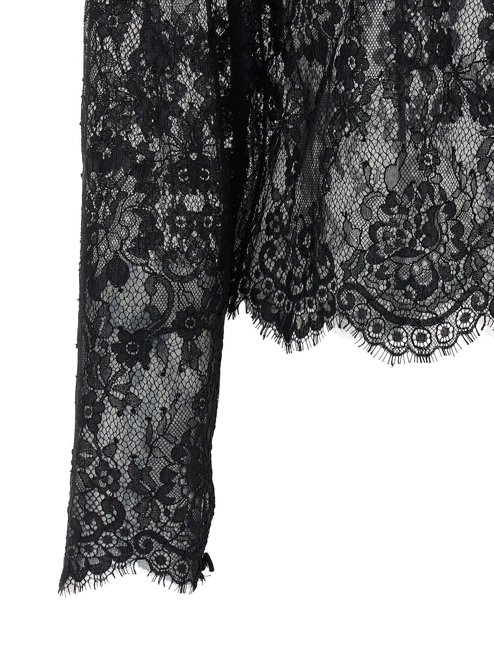 Self-Portrait Black Lace Blouse - view 4