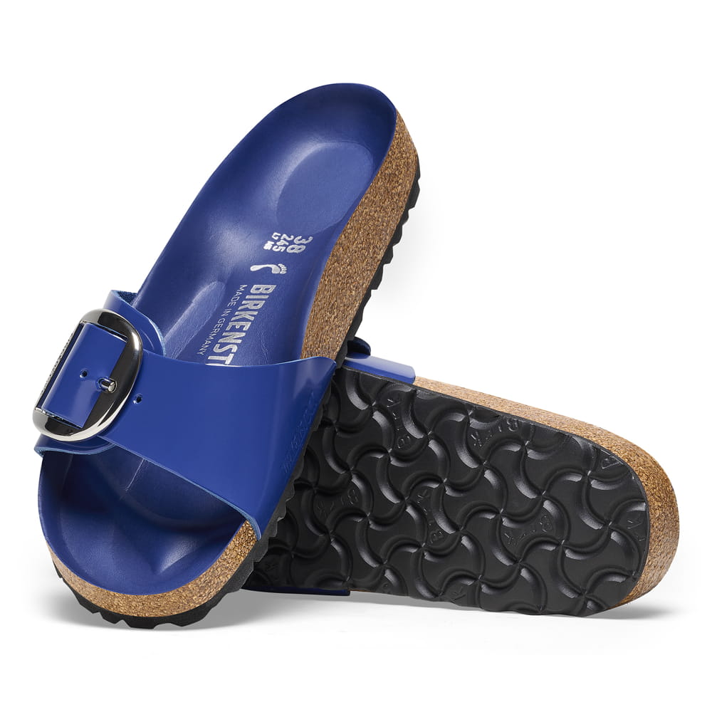 Birkenstock Madrid Big Buckle Natural Leather Patent