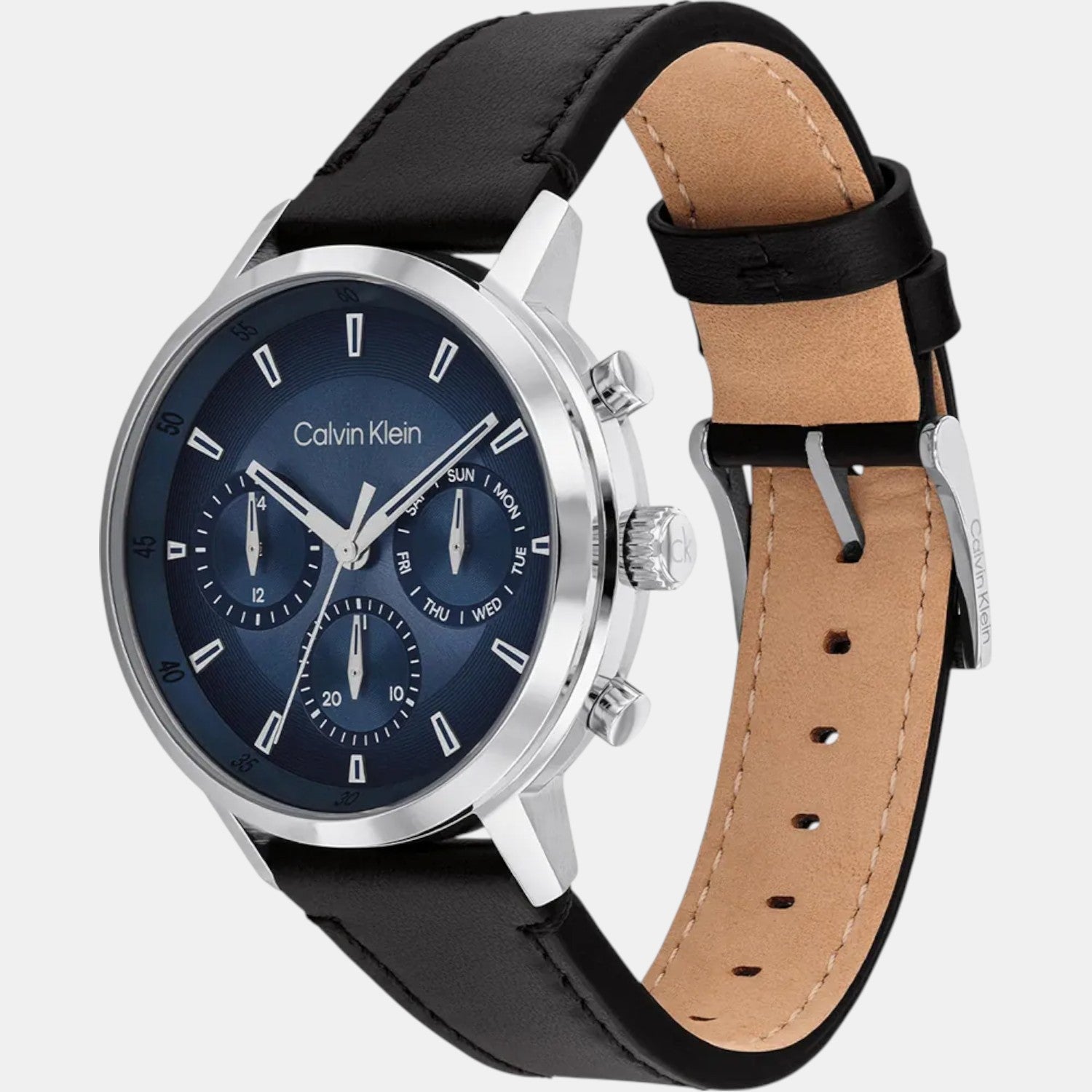 Calvin Klein Gauge Men Quartz Blue Dial Multi-Function Leather Watch 25200497 - view 2