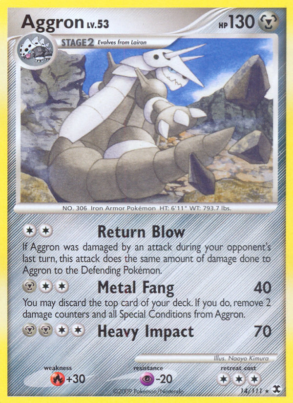 Rare pl2-14 non-holo – Pokémon Aggron - 14/111 - Rare [pl2-14] [Non-Holo] - Aggron - 14/111 - Rare