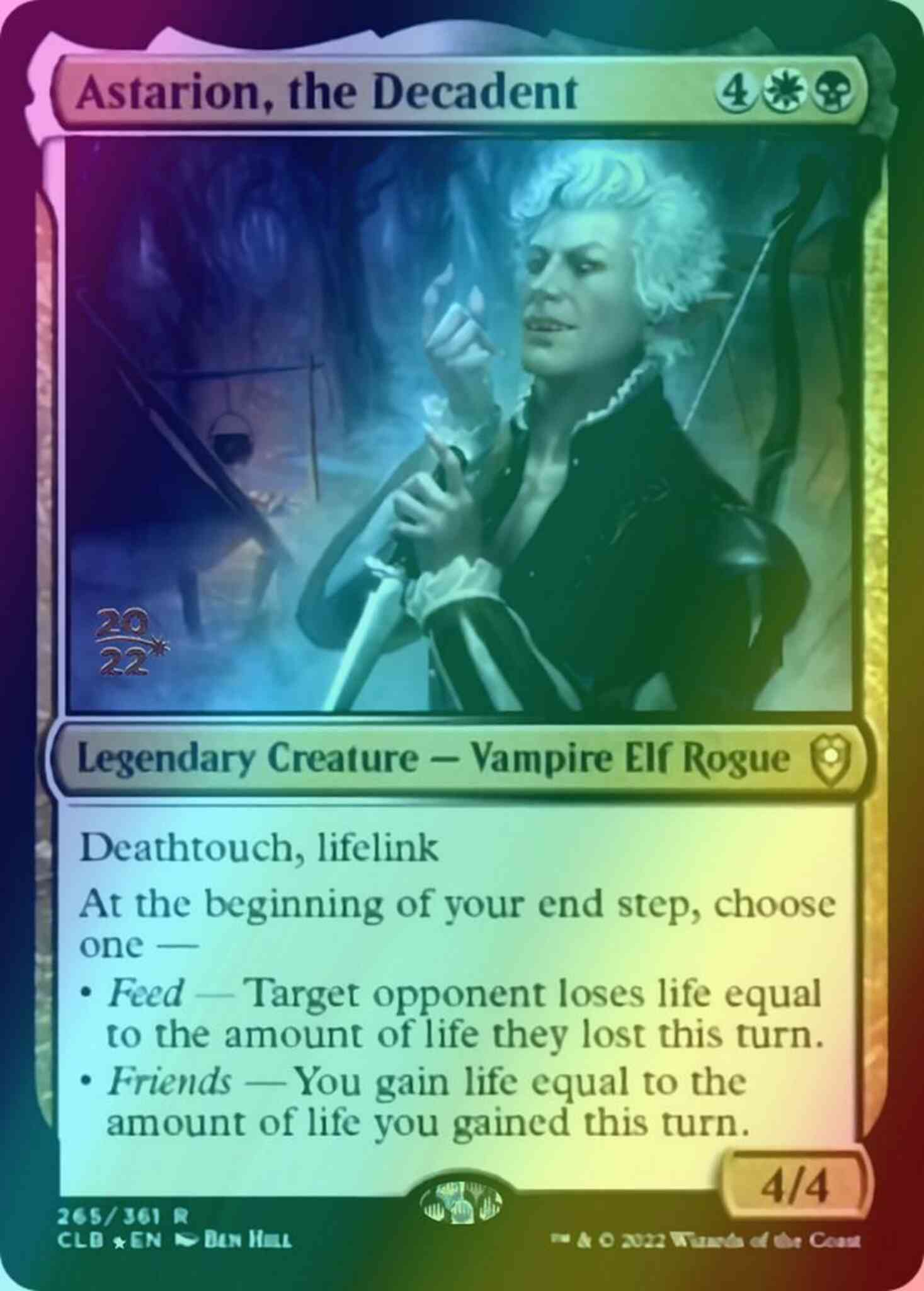 Astarion the decadent – Magic Astarion, the Decadent [265s] [Prerelease] [Commander Legends: Battle for Baldur's Gate: Promos] [Foil]