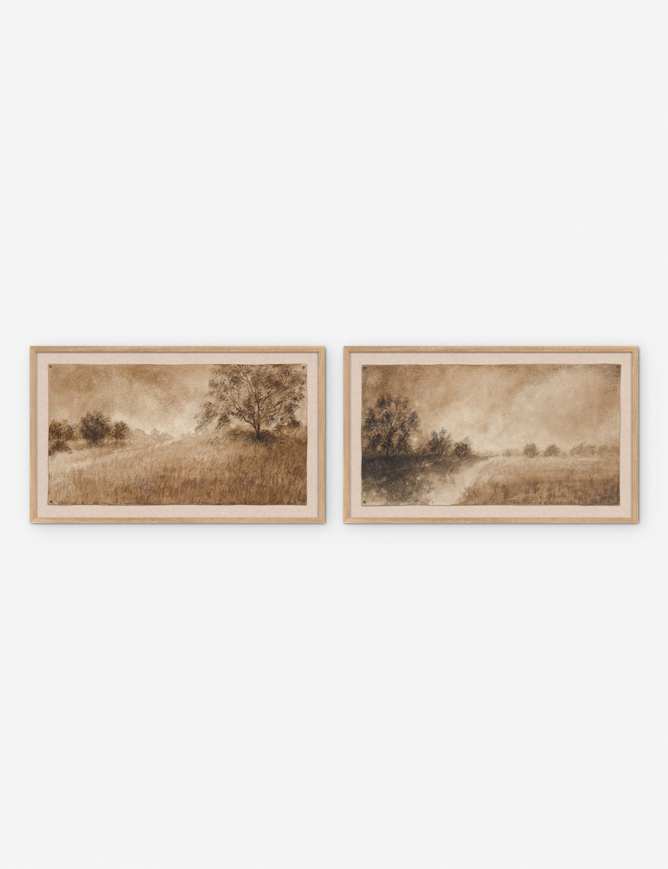 Lulu and Georgia Hillside Haze IV + Hillside Haze II Diptych Wall Art (Set of 2) by Aileen Fitzgerald