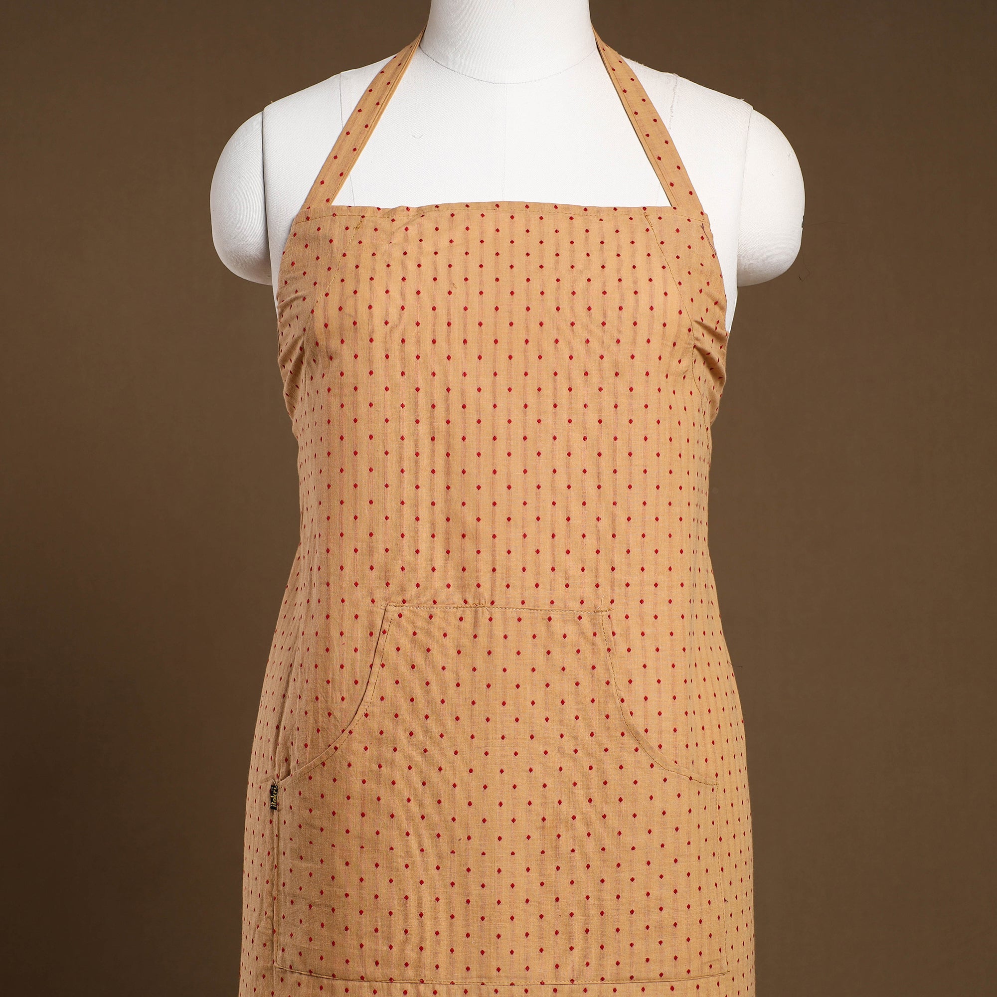 JALPARI Beige - Jacquard Weave Cotton Apron with Pocket 15 - view 2