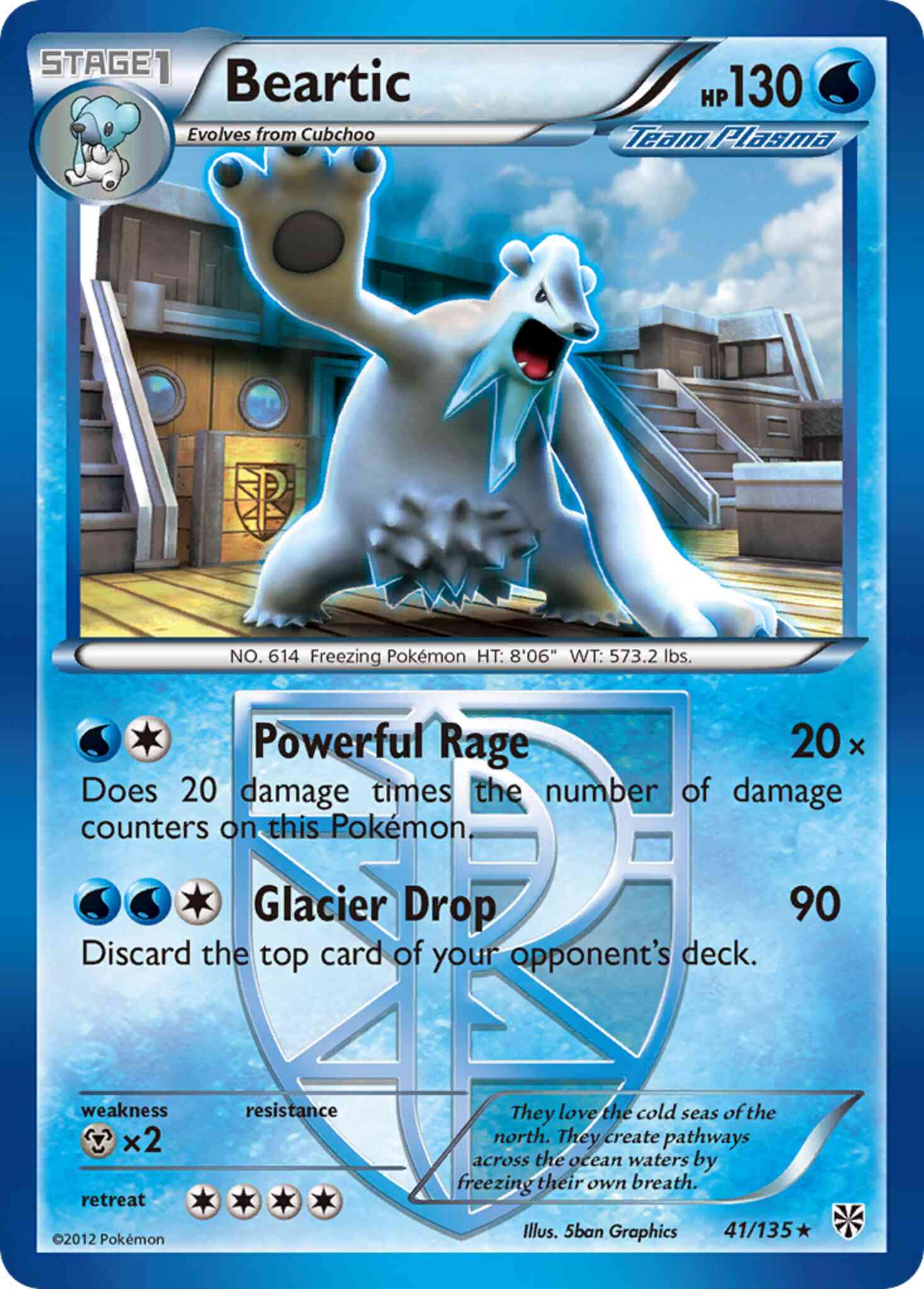 Rare bw8-41 reverse – Pokémon Beartic - 41/135 - Rare [bw8-41] [Reverse Holo]
