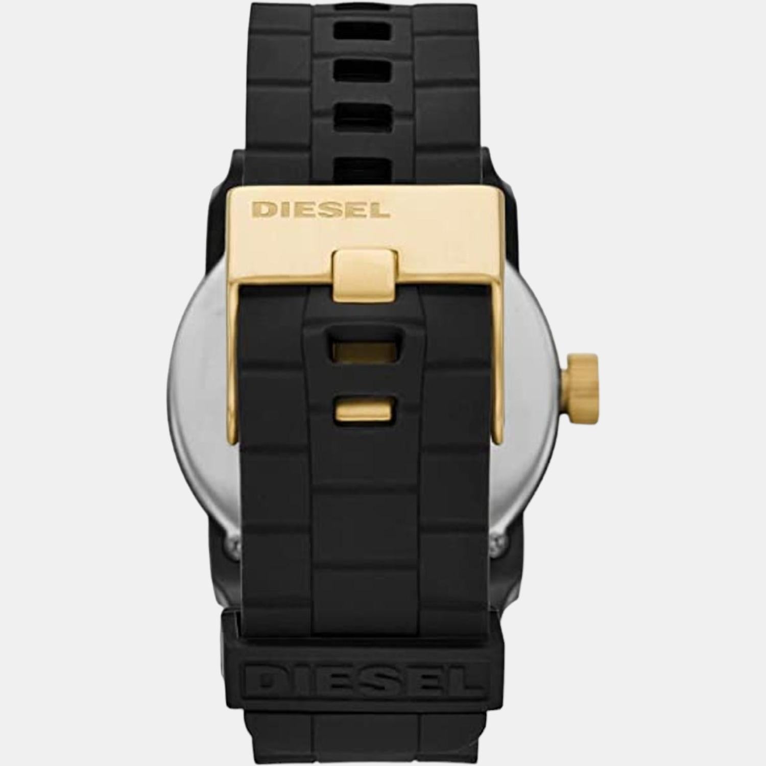 Diesel Double Down Men Quartz Black Dial Analog Silicone Watch DZ1972 - view 3