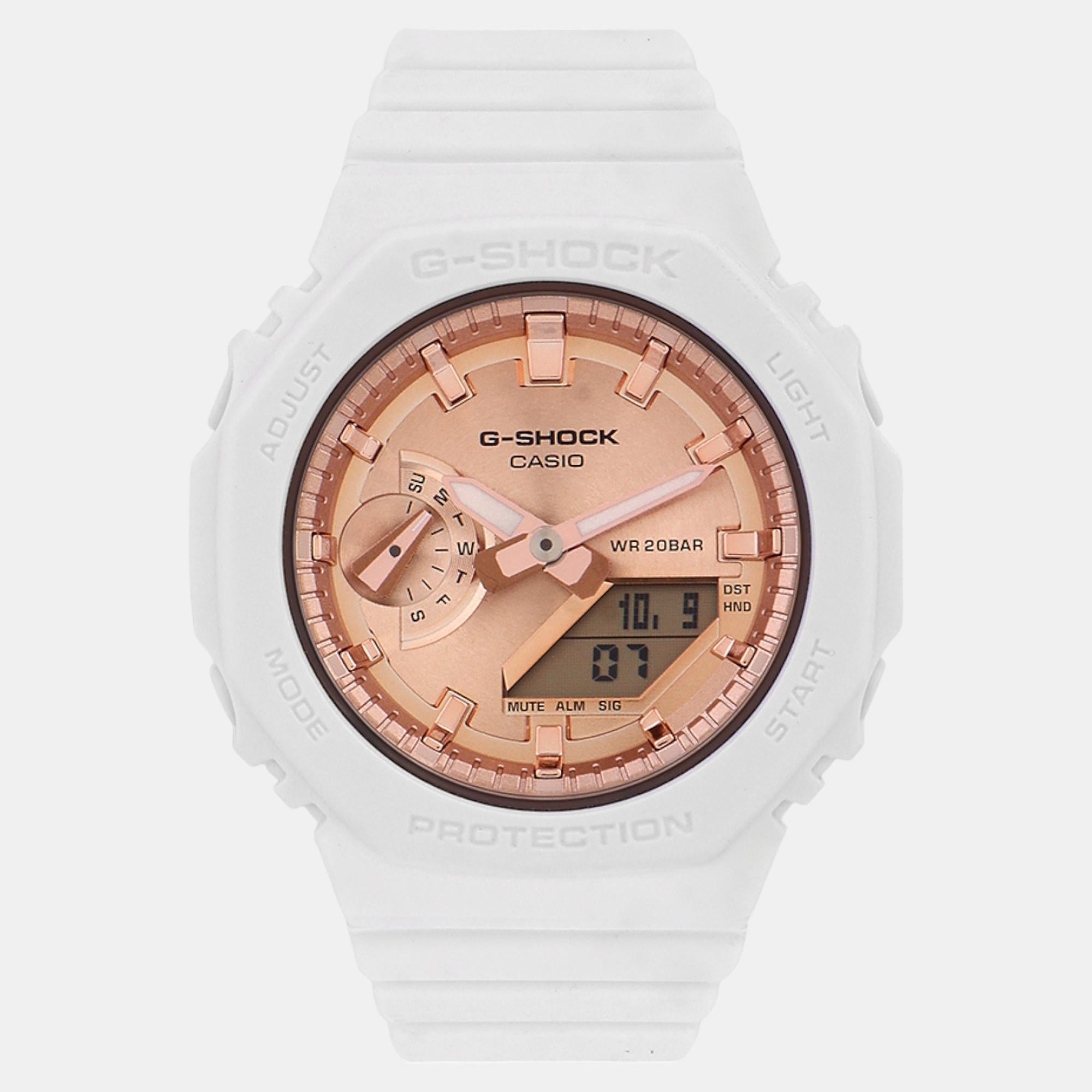 Casio G-Shock Women Quartz Rose Gold Dial Analog-Digital Resin Watch G1461