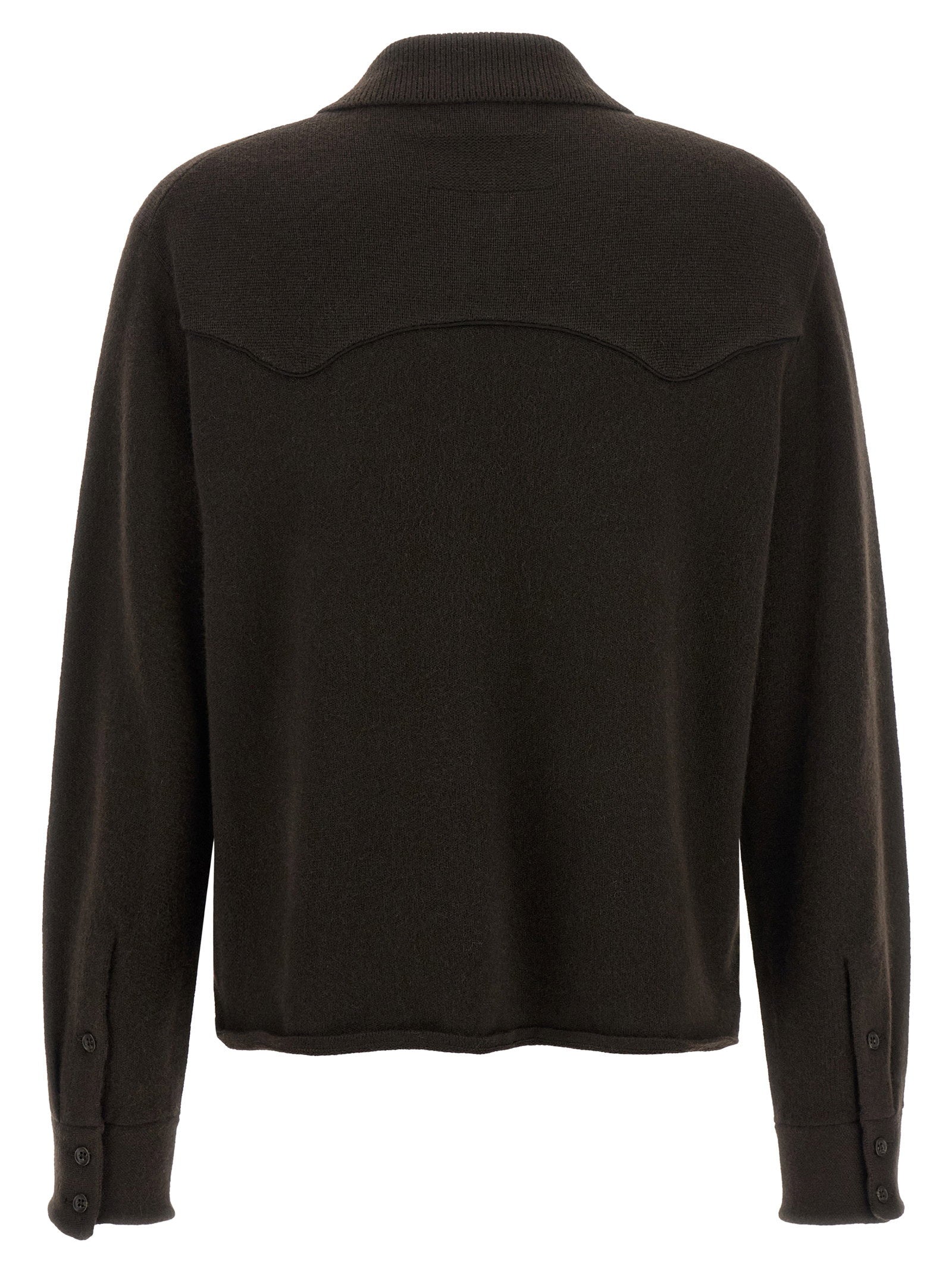 Guest In Residence Cropped Western Shirt – 100% cashmere - view 2