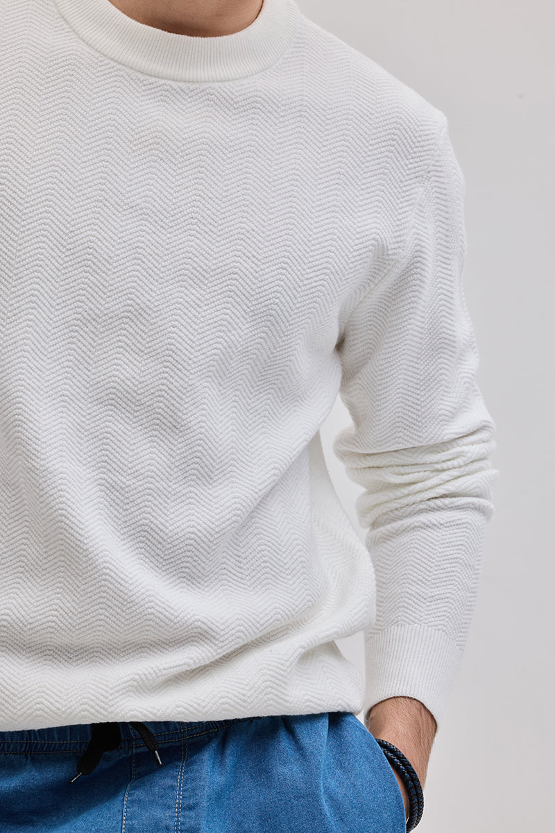 SNITCH White Knitted Sweater - view 5