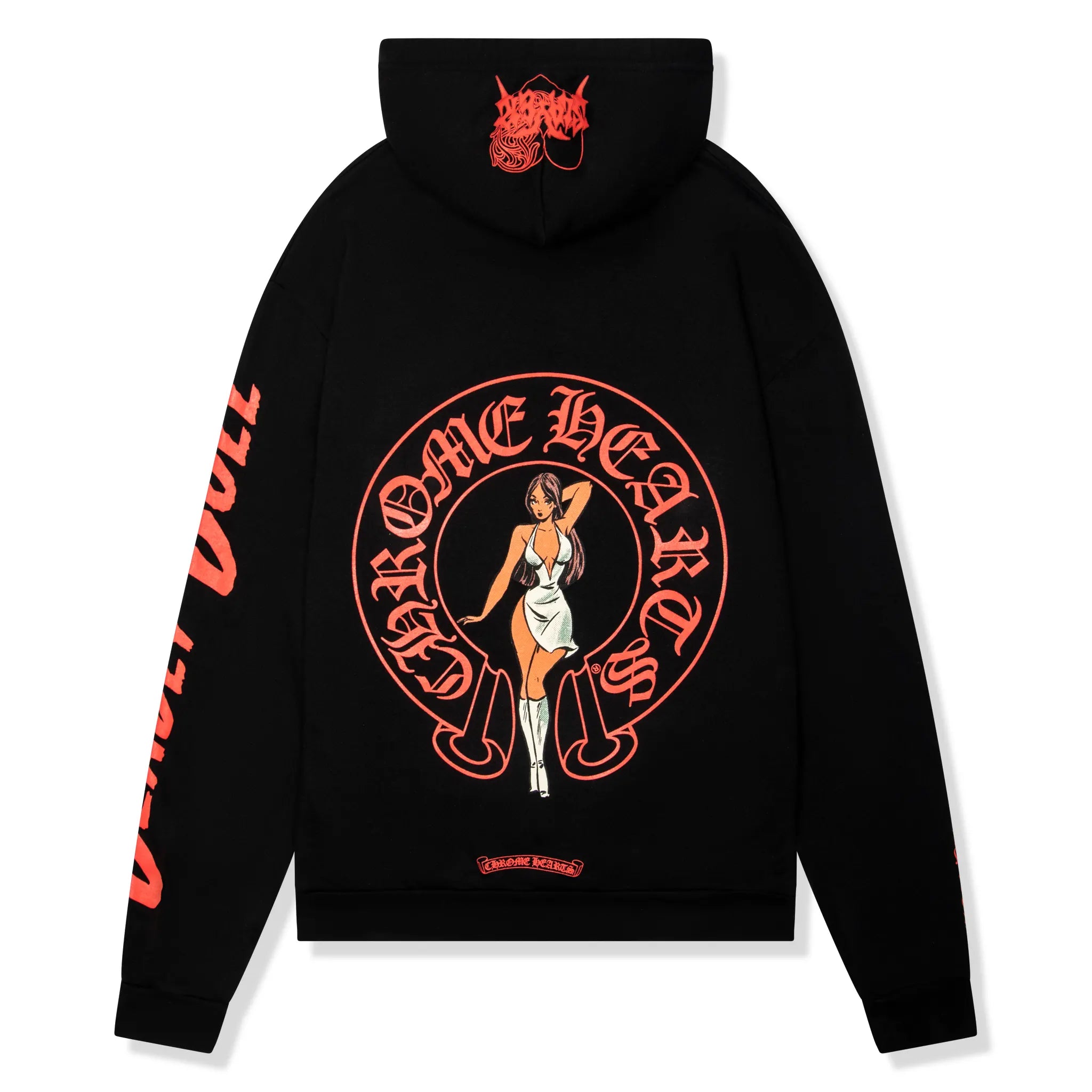 Chrome Hearts Deadly Doll Online Exclusive Black Red Hoodie - view 2