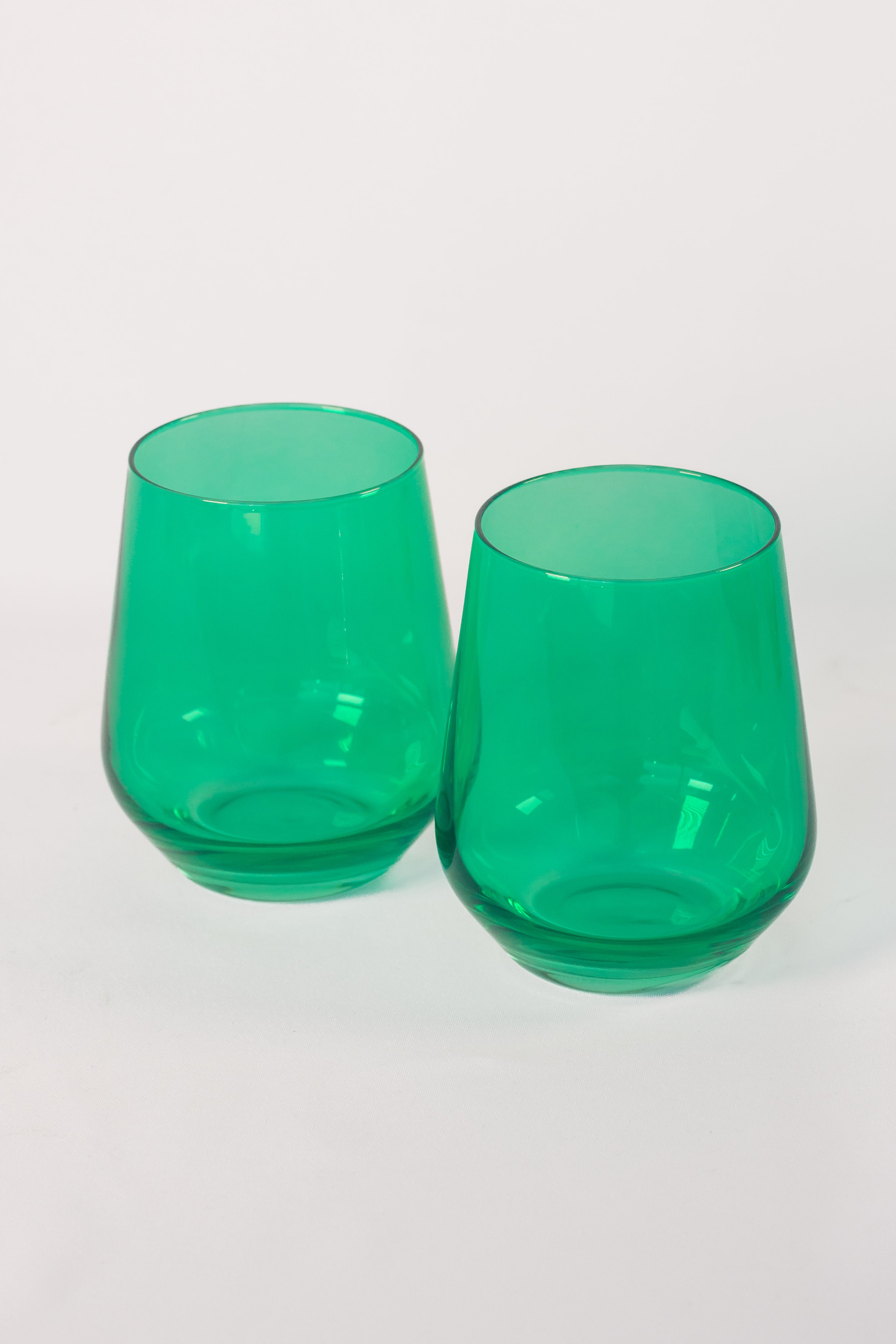 Estelle Colored Glass Estelle Colored Wine Stemless - Set of 2 {Kelly Green}