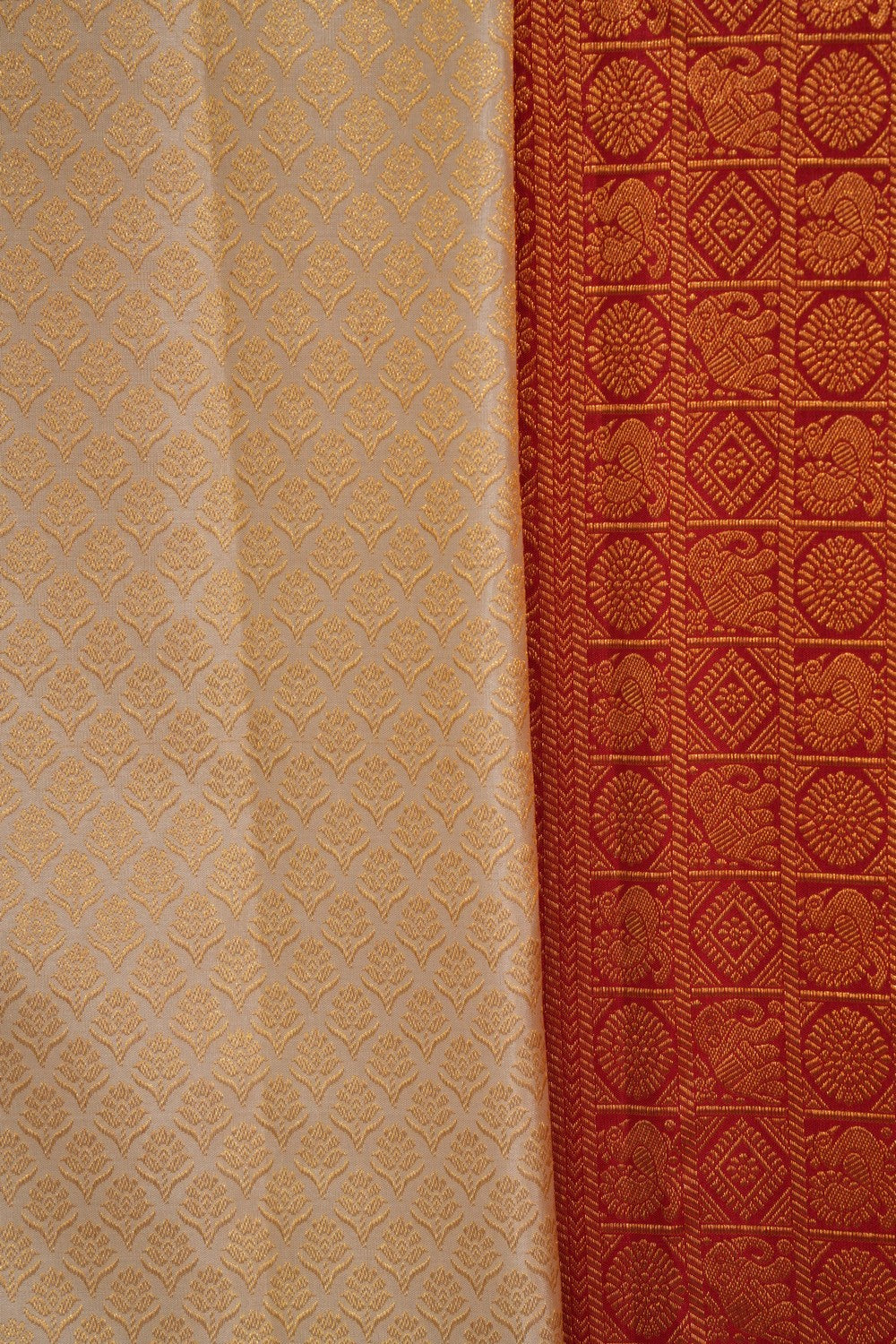 Kalanjali Kanchipattu An Ethereal Pearl Off-White Saree - view 2