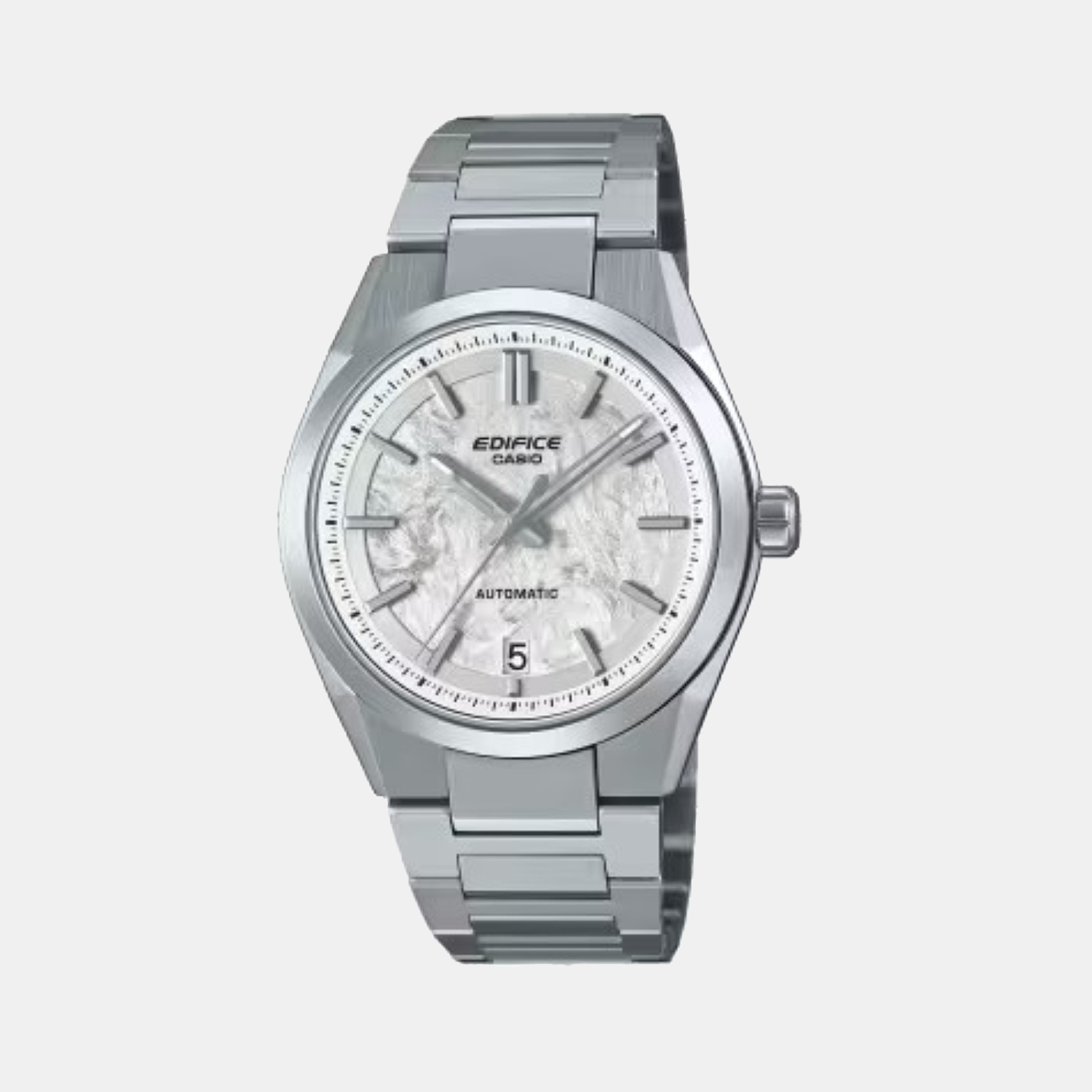 Casio Edifice Men Automatic White Dial Analog Stainless Steel Watch ED672 - EFK-100D-7A