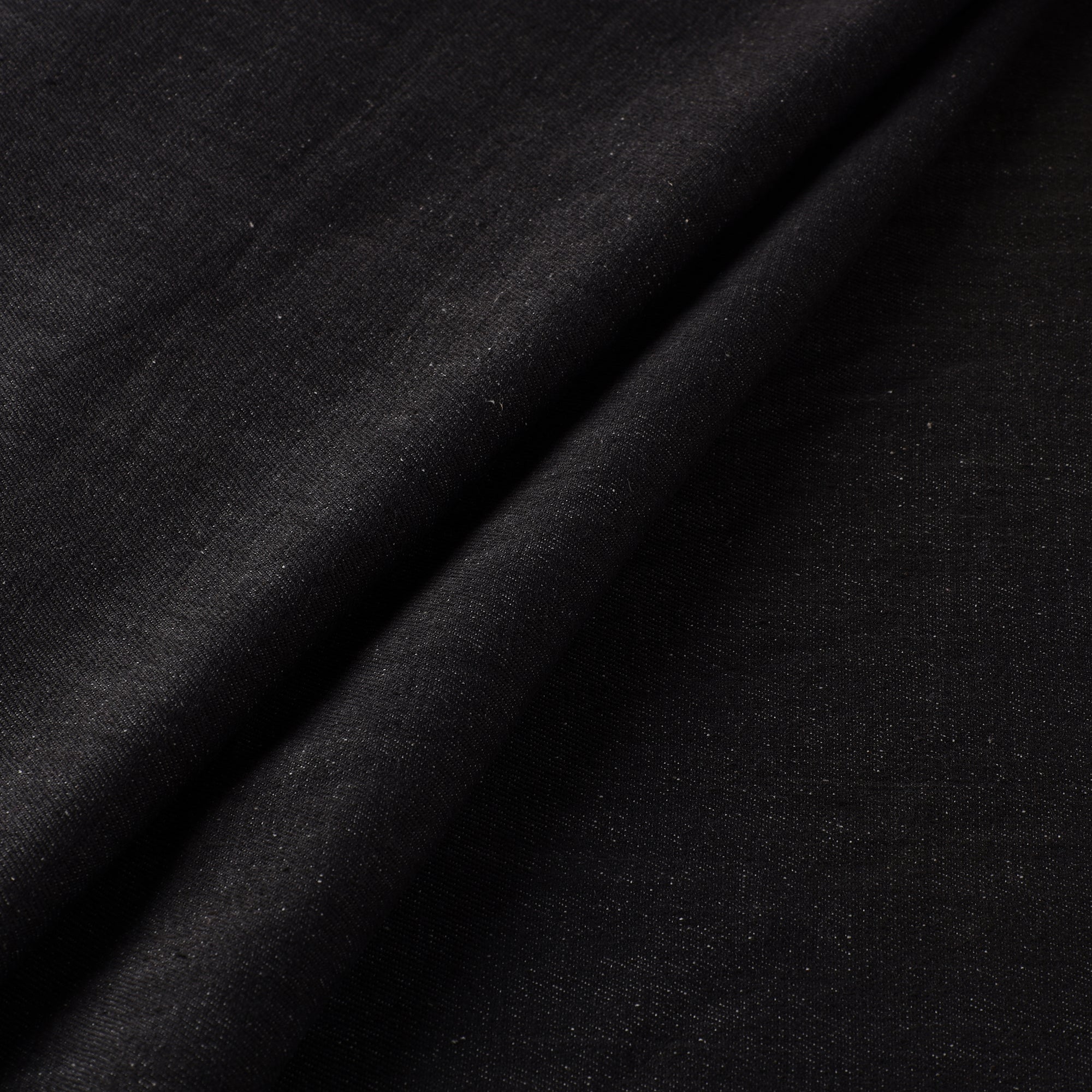 SOUTH KARGHA Black - 2/40 Twill Cotton Handspun Handloom Natural Dyed Plain Fabric 02 - view 2