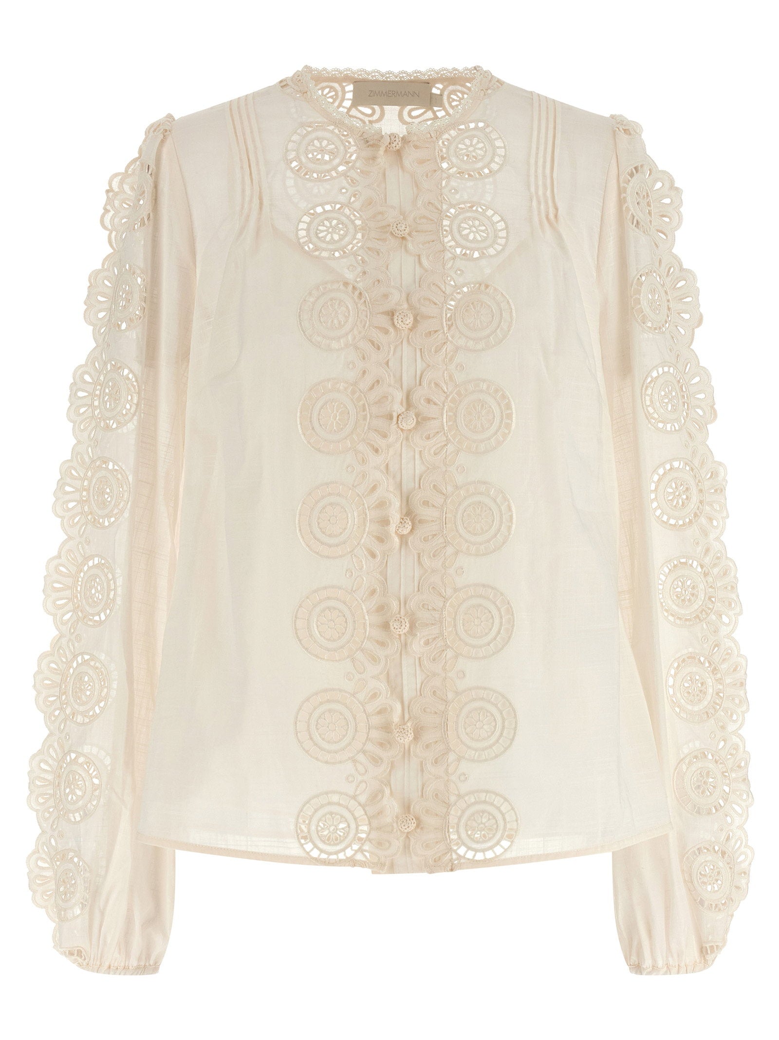 Zimmermann Lucky Embroidered Blouse – 100% cotton