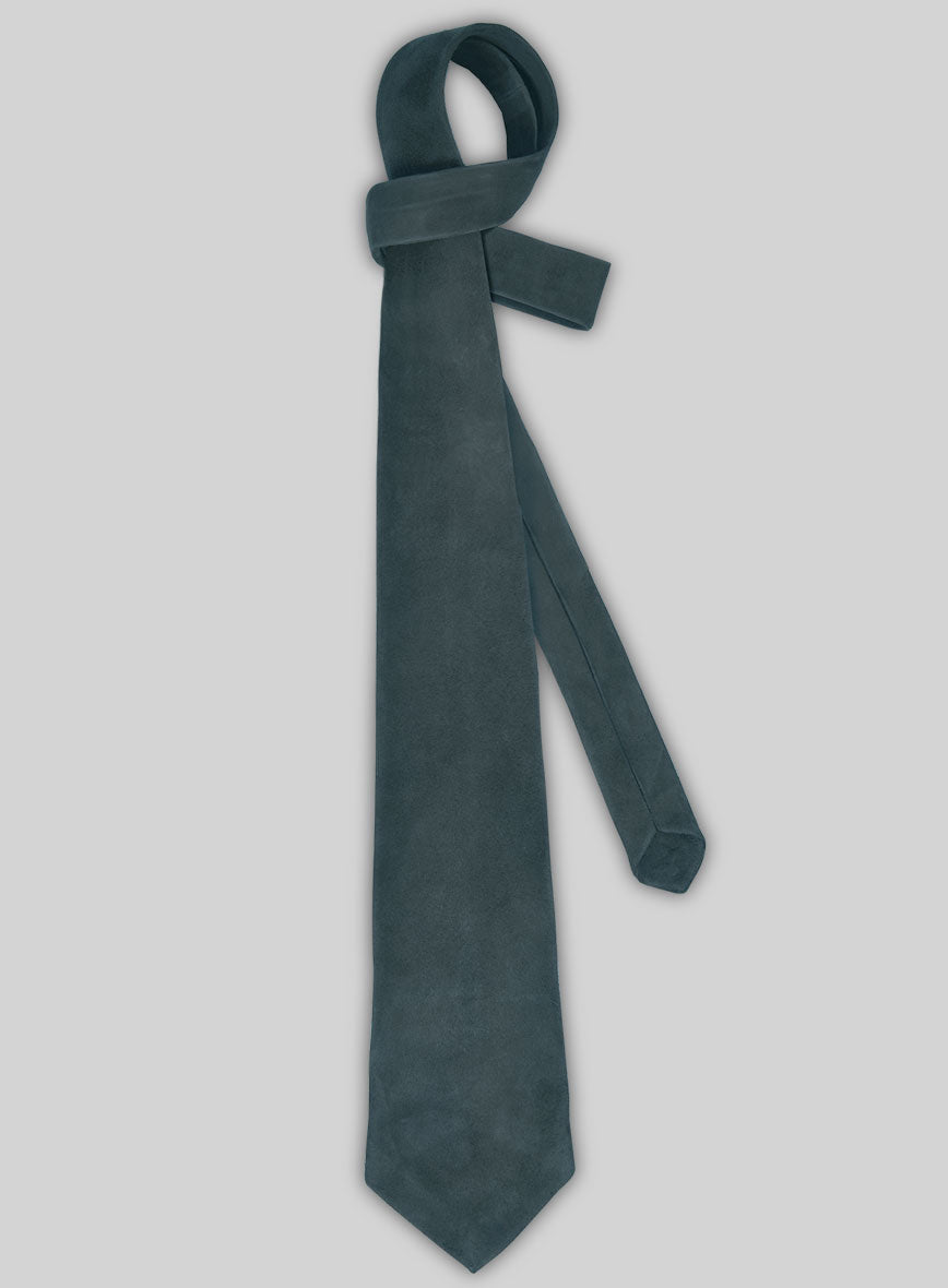StudioSuits Blue Suede Leather Tie