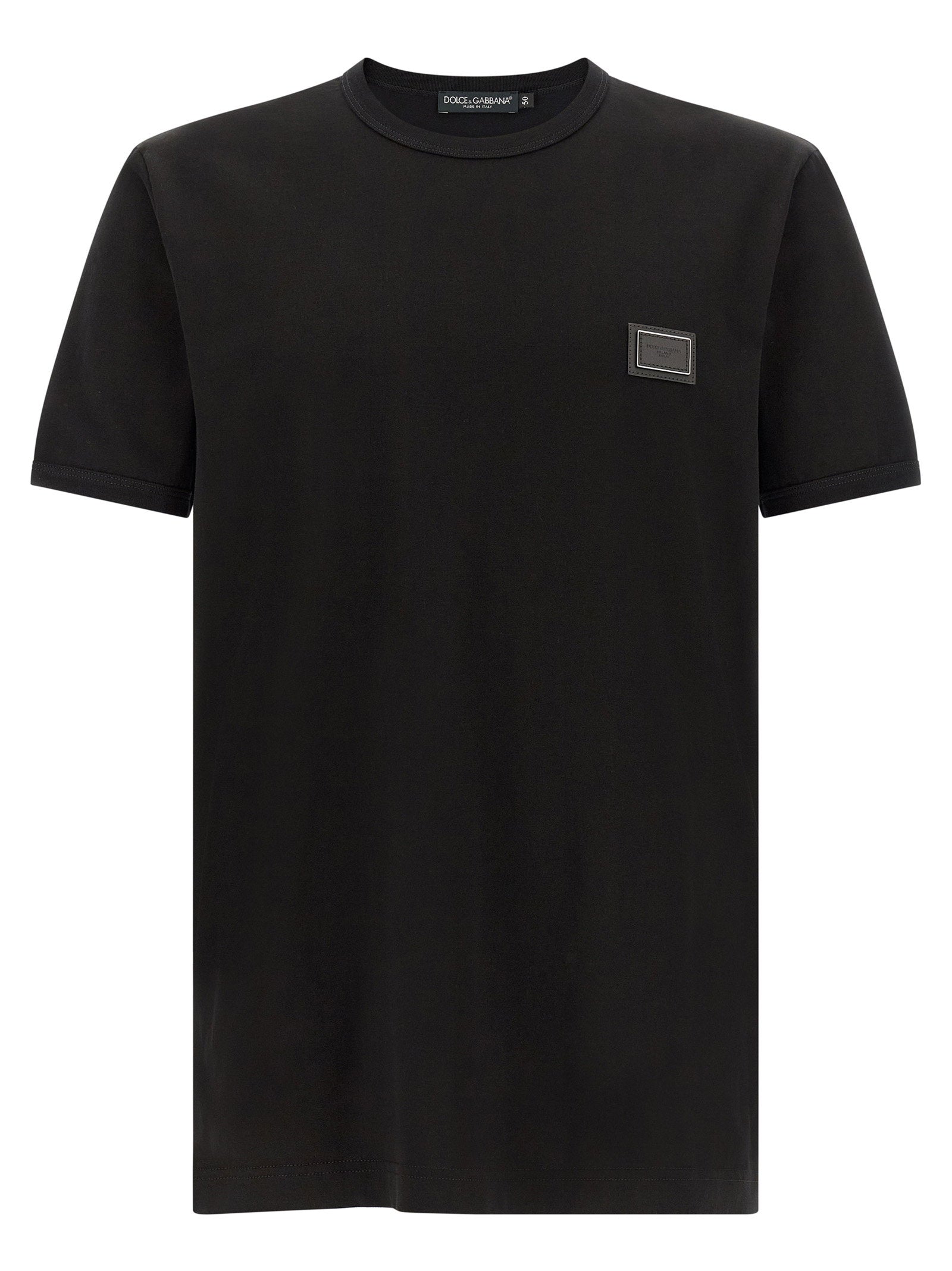 Dolce & Gabbana Metal Plate T-shirt – 100% cotton