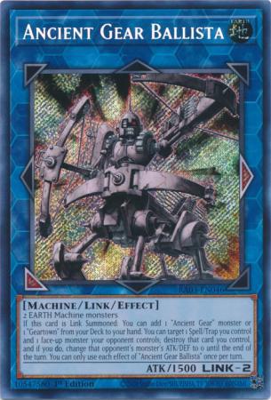 Yu-Gi-Oh! Ancient Gear Ballista - RA03-EN046 - Secret Rare - 1st Edition