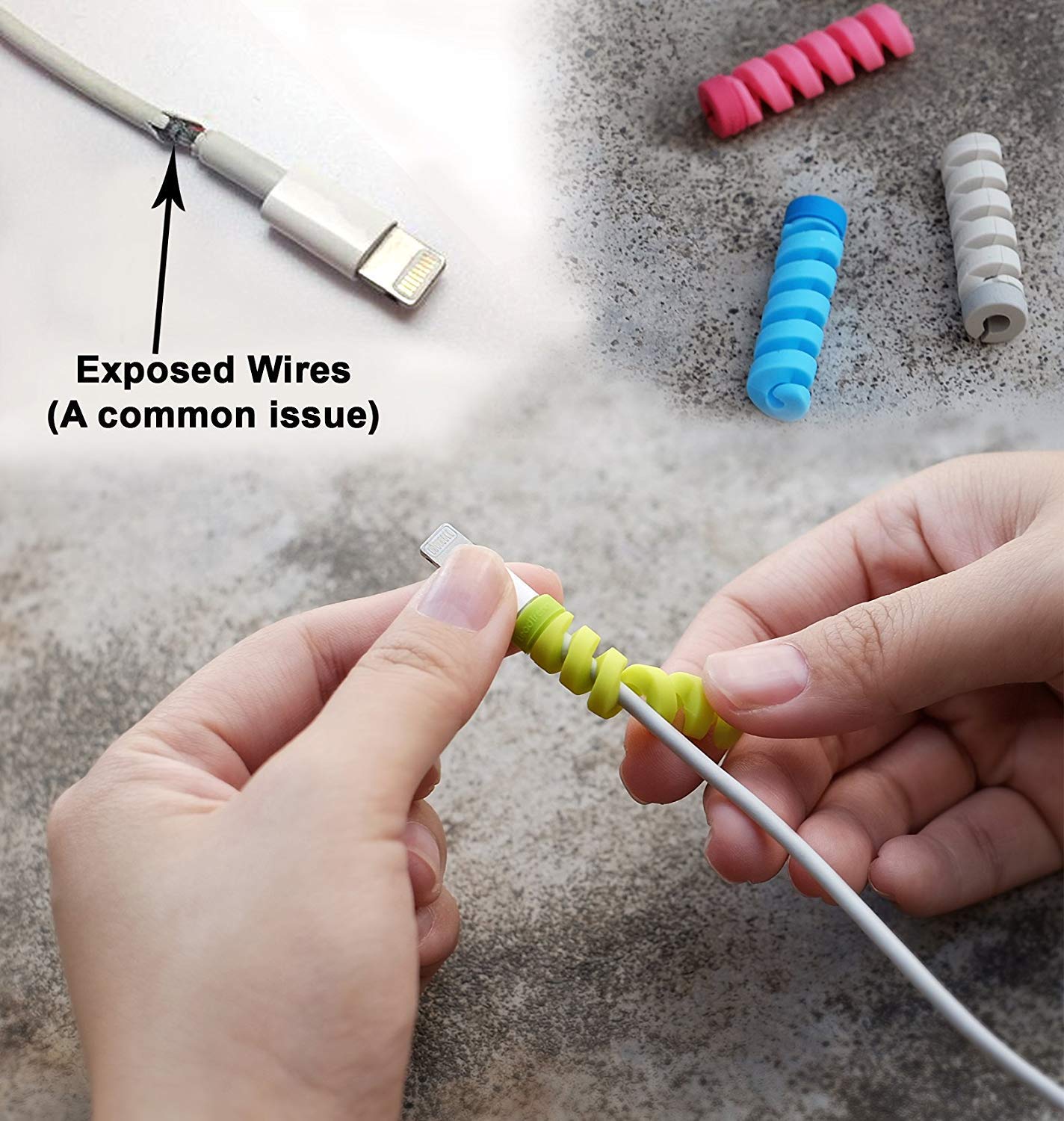 Casebasket Spiral Charger Spring Cable & Wire Protector - view 8