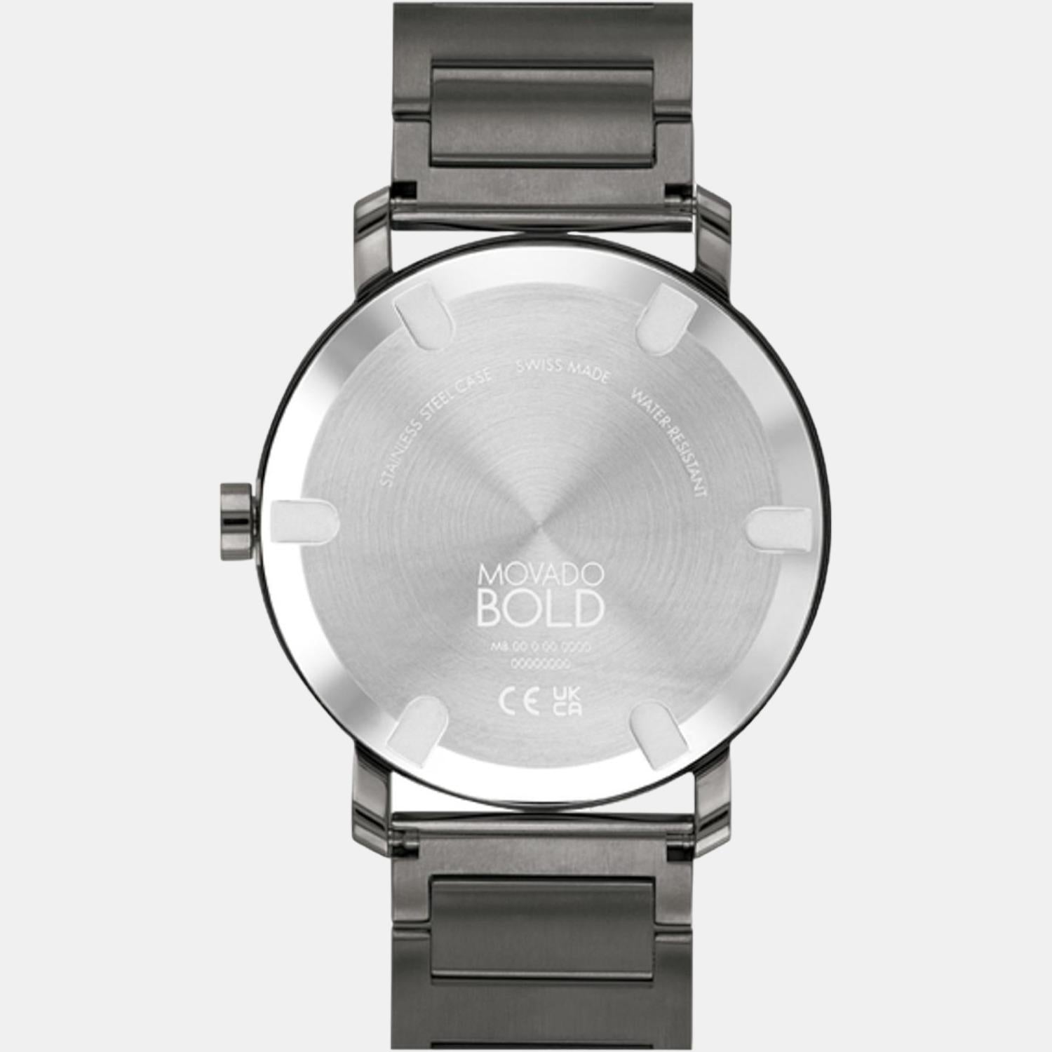 Movado Bold Evolution Men Quartz Grey Dial Analog Stainless Steel Watch 3600796 - view 3