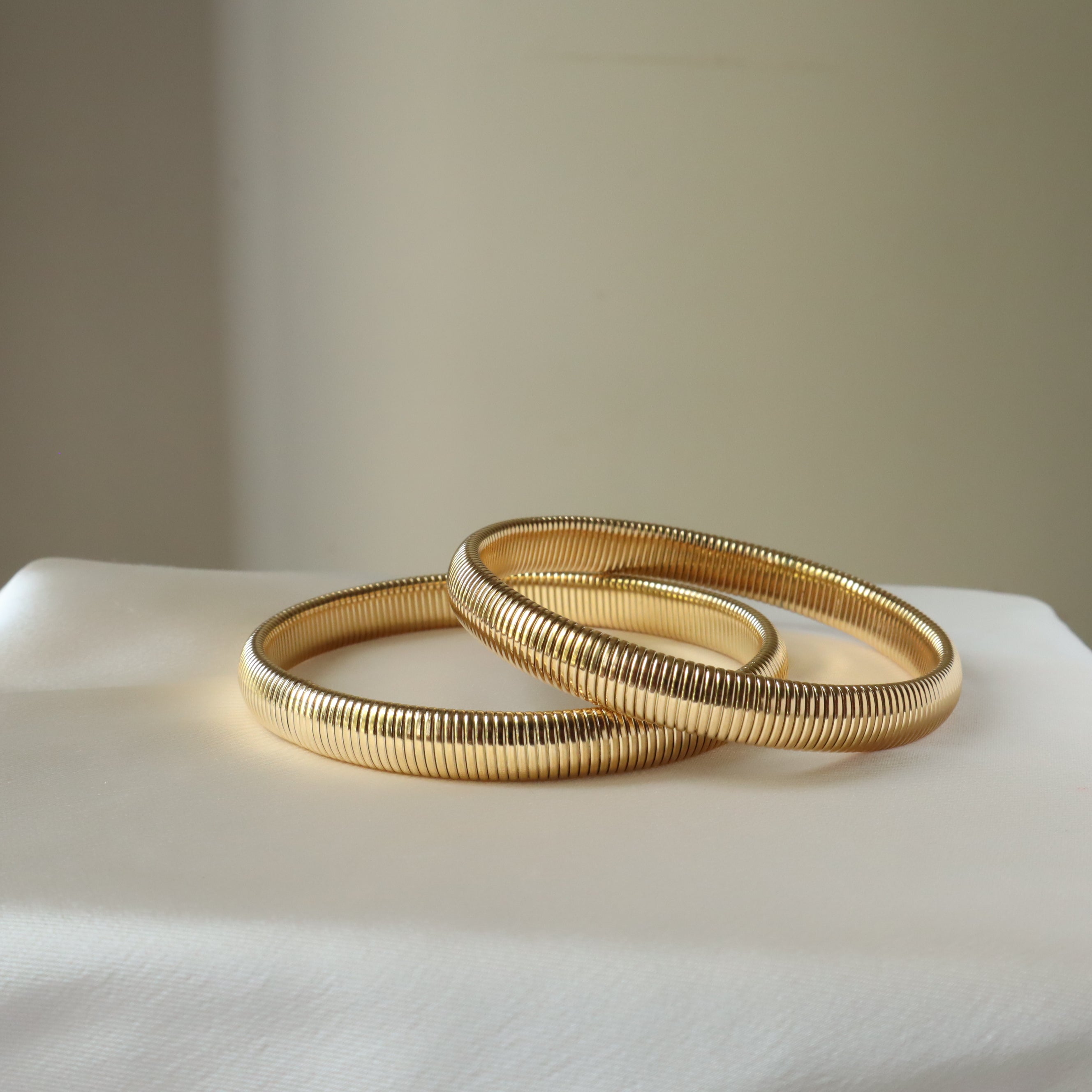Ash Designs Gold Coast at Night Sleek 18K Gold Plated Bangle - view 3