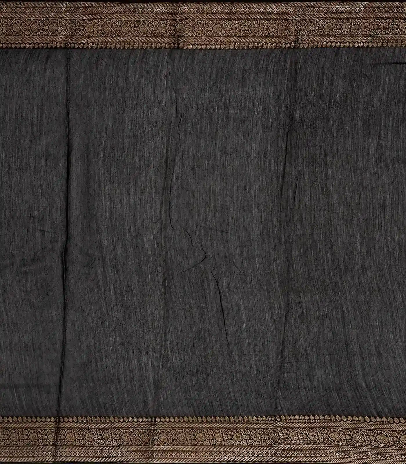 RmKV Black Woven Chanderi Cotton Saree With Printed Mango Motifs - view 4