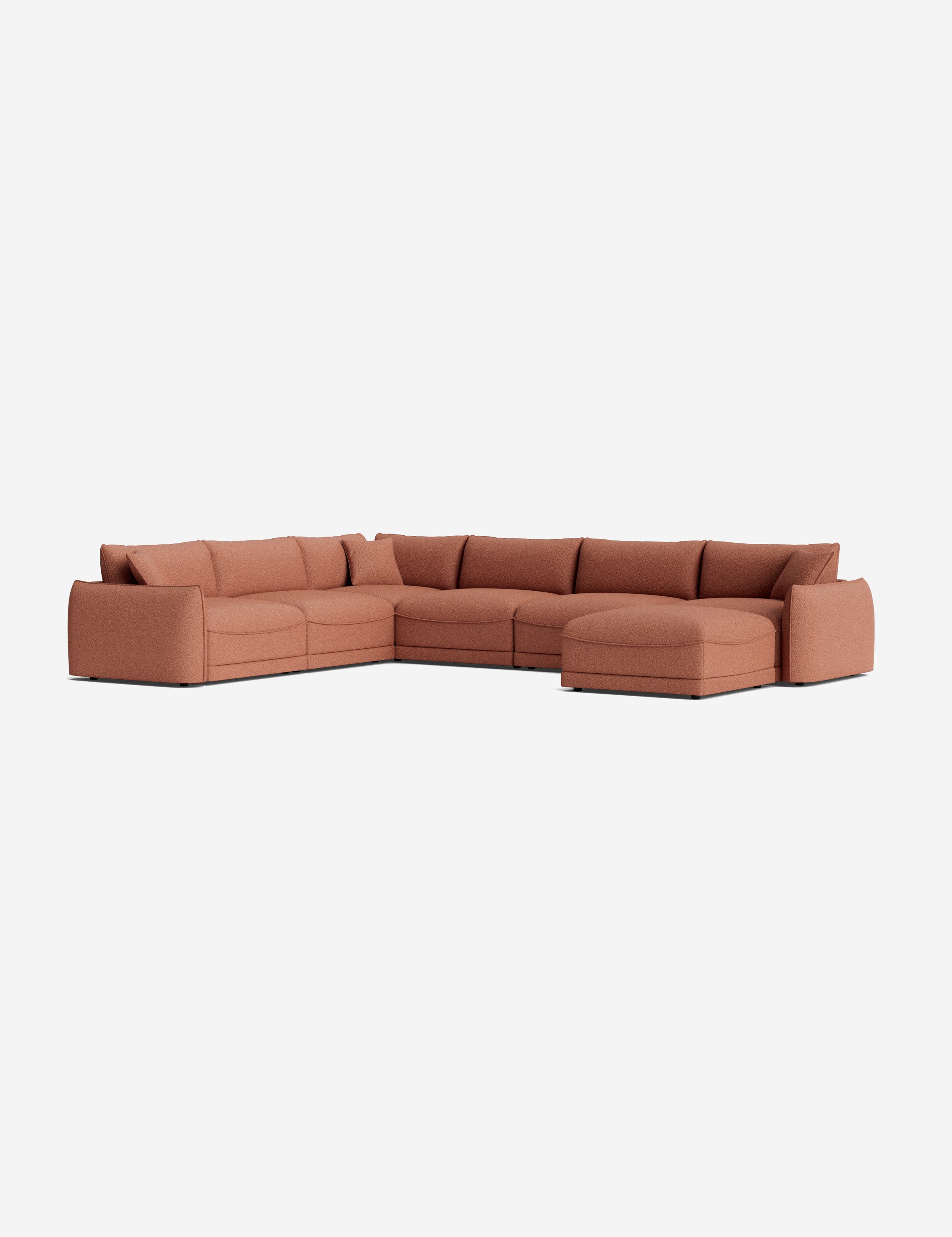Lulu and Georgia Balmer Modular Corner Sectional Sofa With Ottoman - view 2