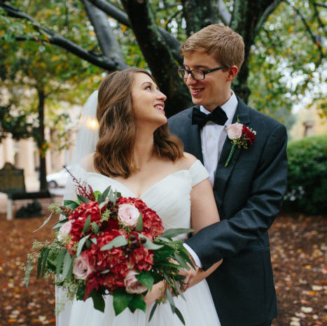 fiftyflowers.com Beautiful Cranberry and Blush Wedding