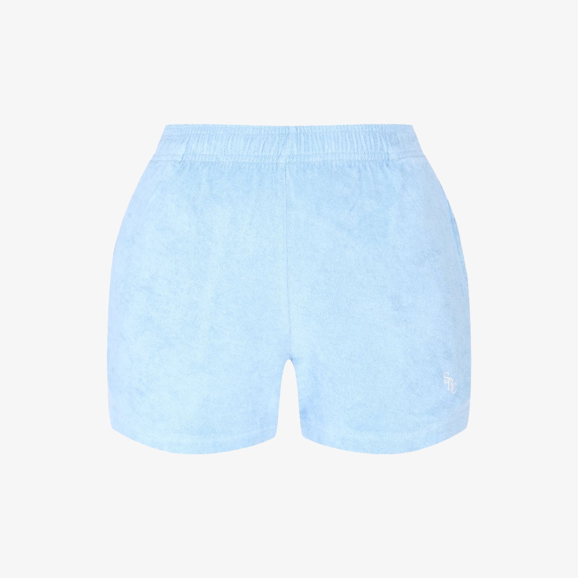 Sporty & Rich | Src Terry Shorts { Sky Blue/white