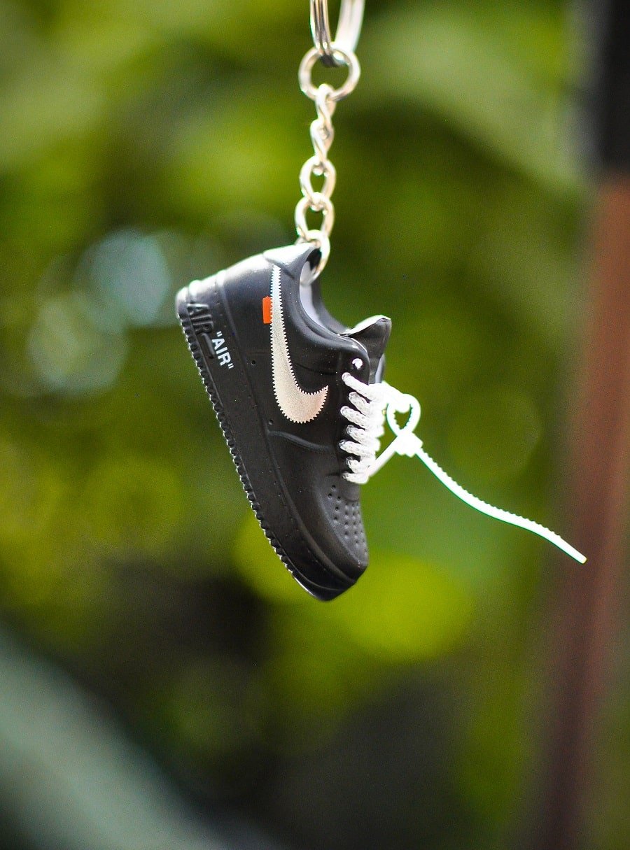 Kicks Machine 3D Sneaker Keychain Air Force 1 OffWhite Black