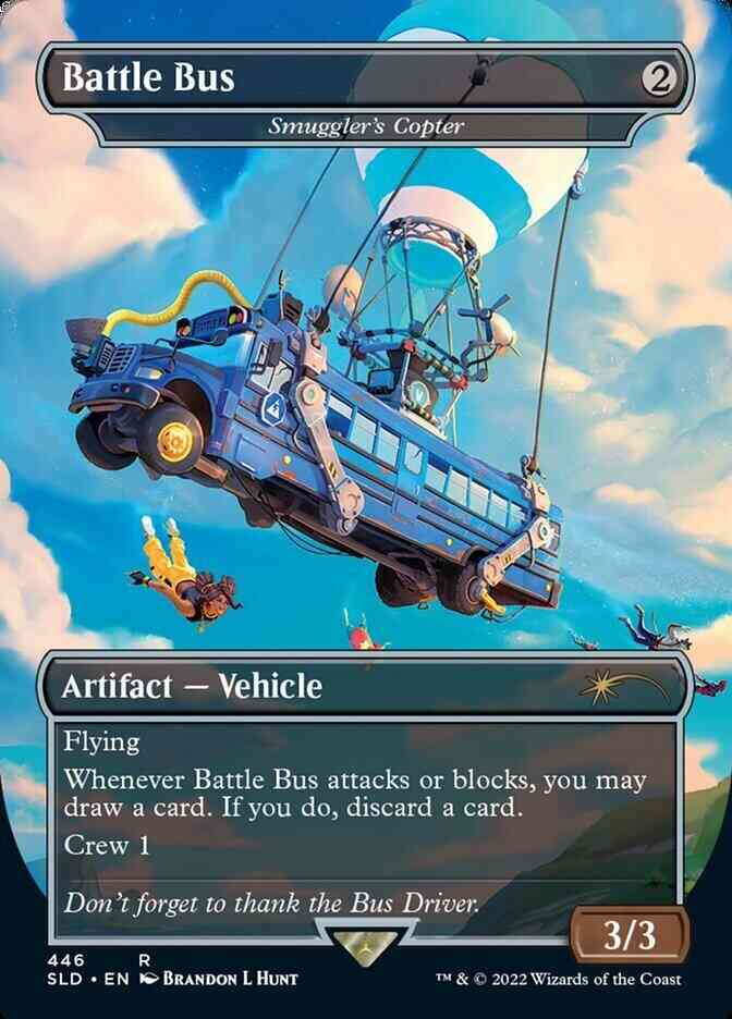 Copter 0446 borderless – Magic Battle Bus - Smuggler's Copter [0446] [Borderless] [Fortnite] [Secret Lair Drop] [Non-Foil]