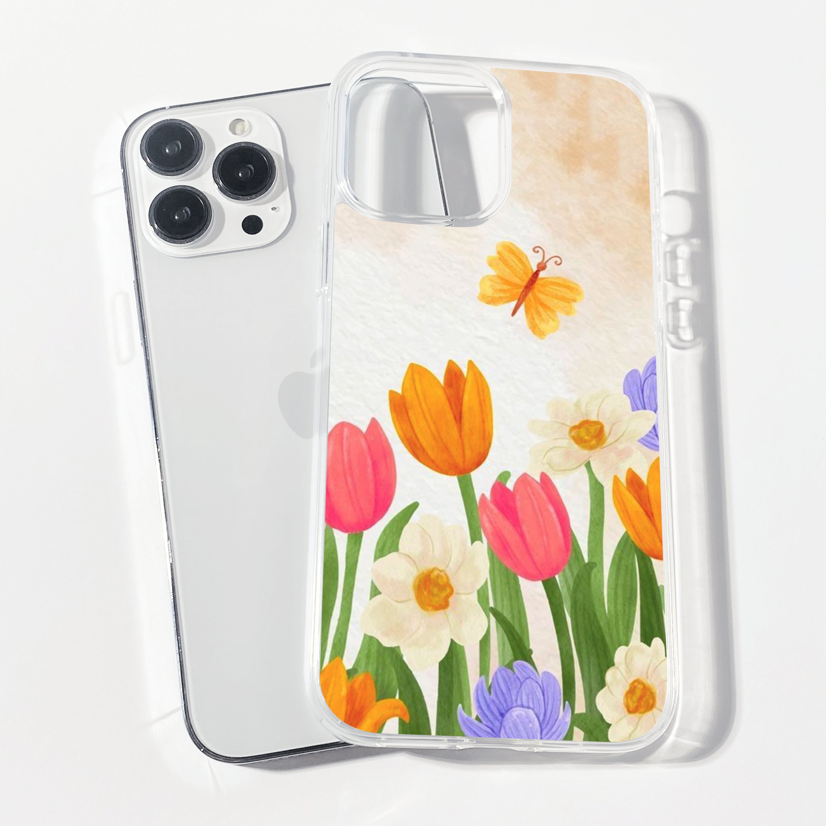 Casebasket Radiant Garden Clear Silicone Phone Cover