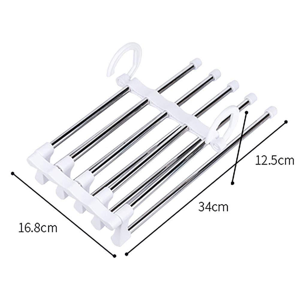 Roposo Clout Hanger-5 In 1 Stainless Steel Multifunction Retractable Pants Rack Trouser Hanger(Pack of 2) - view 2