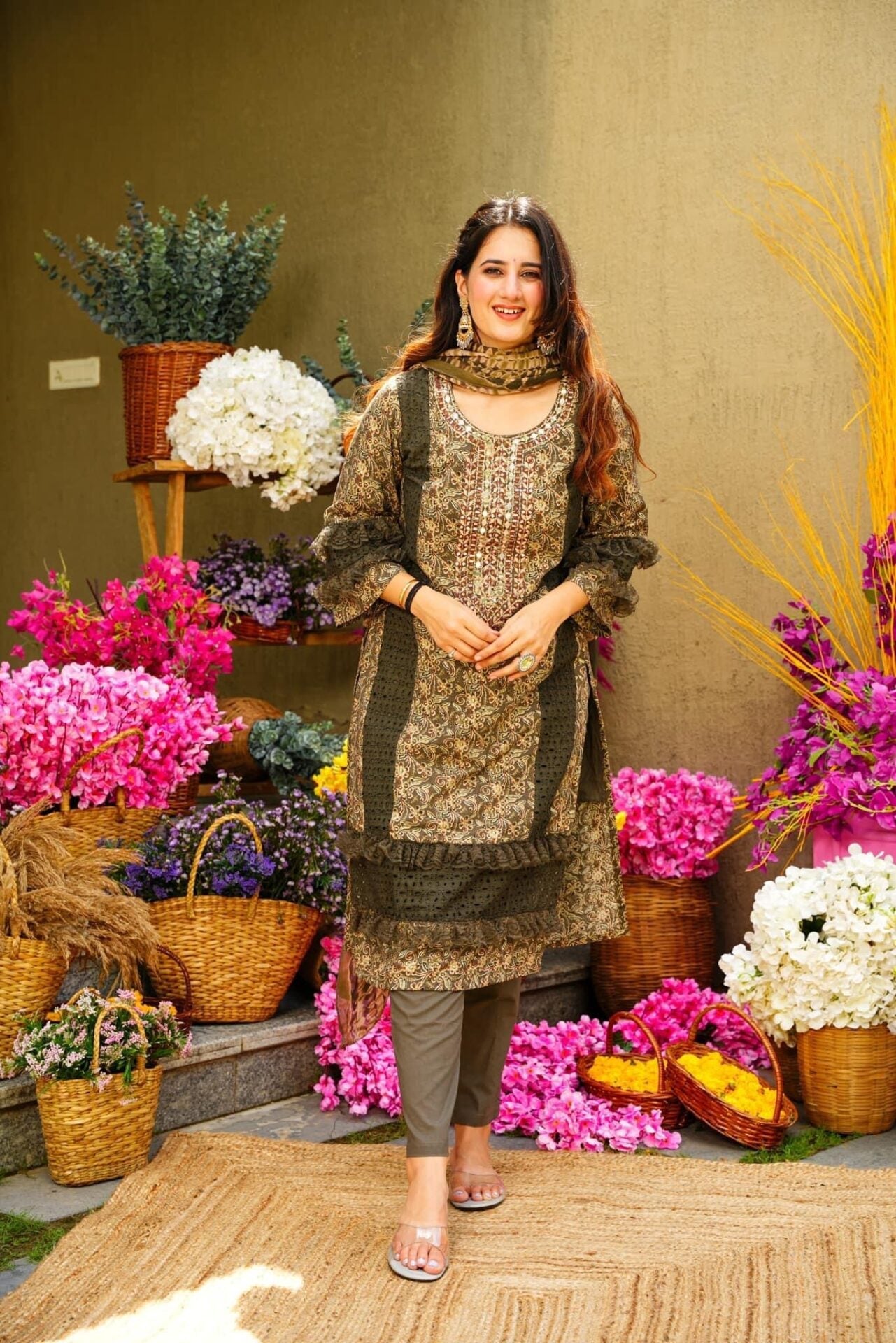 Idaho-o Boho rayon kurta set - view 2