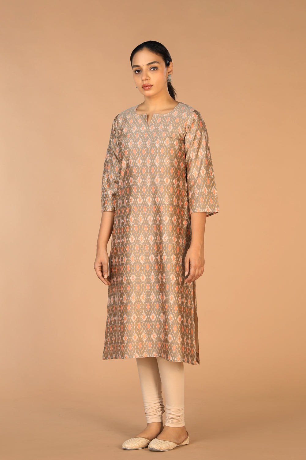 Kalanjali Ethnics Handwoven Pochampally Silk Ikat Kurti