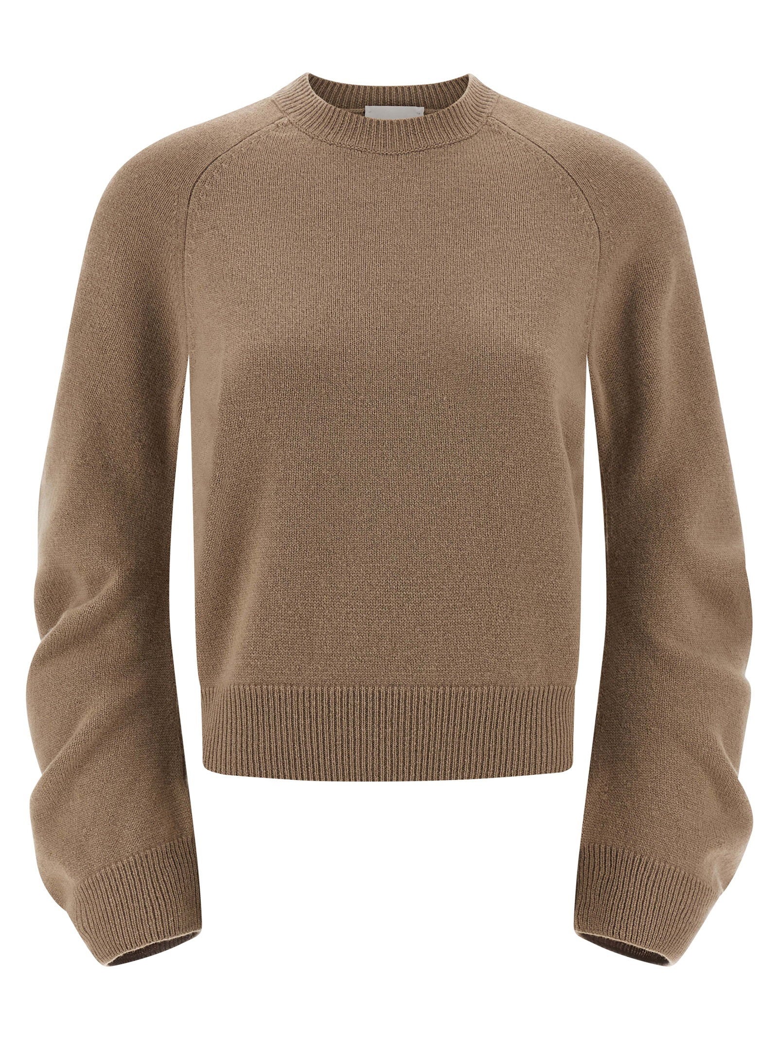 Nude Curved Sleeve Sweater – 100% virgin wool
