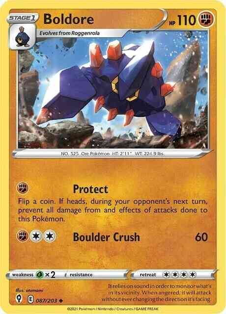 Uncommon swsh7-087 non-holo – Pokémon Boldore - 087/203 - Uncommon [swsh7-087] [Non-Holo]