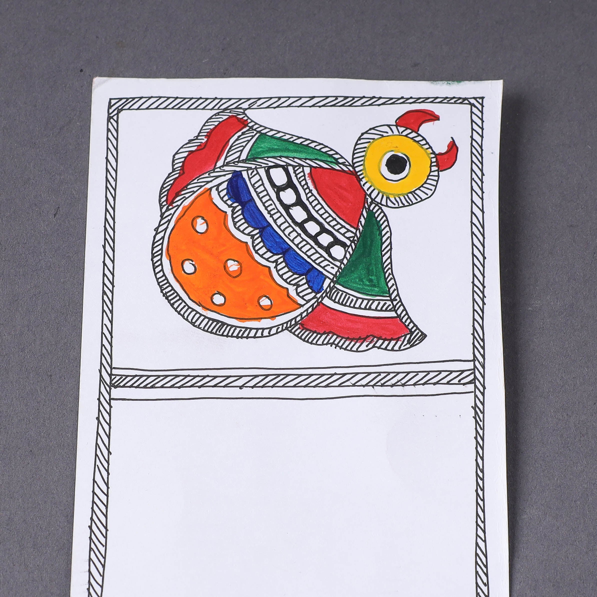 ITOKRI CRAFTS INITIATIVE Assorted - Madhubani Handpainted Post Card (3.5 x 5.5 in) - view 2